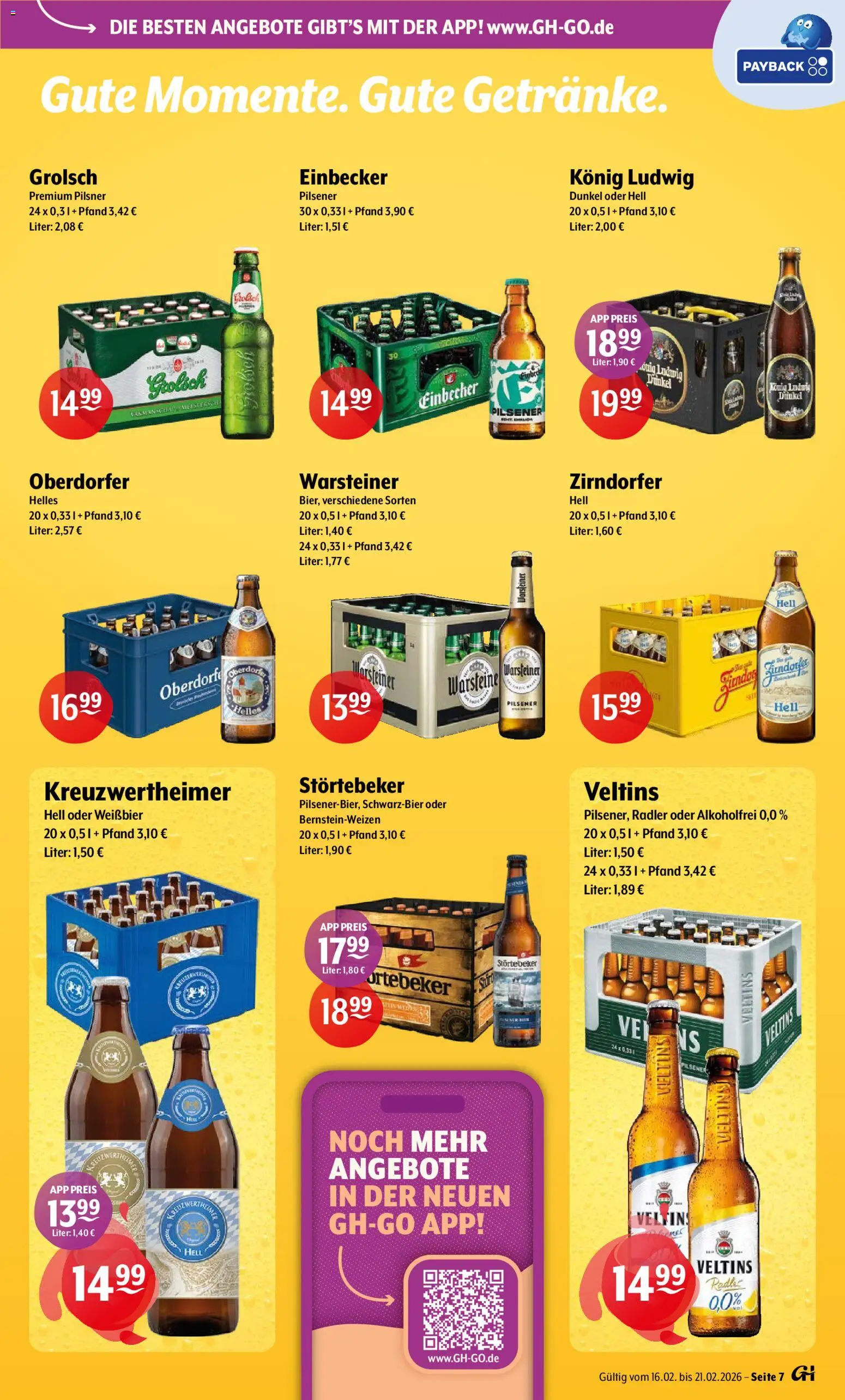 Getränke Hoffmann - Nordrhein - Westfalen – gültig ab 16.02.2026 | Seite: 7 | Produkte: Weißbier, Radler, Warsteiner, Veltins