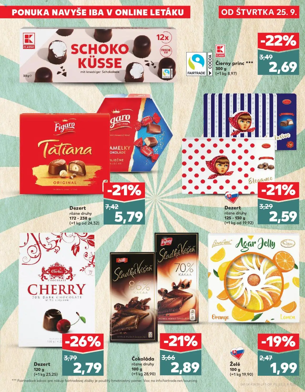 Nové Kaufland akcie – leták je platný od 25.09.2025 | Strana: 41 | Produkty: Čokoláda, Kakao