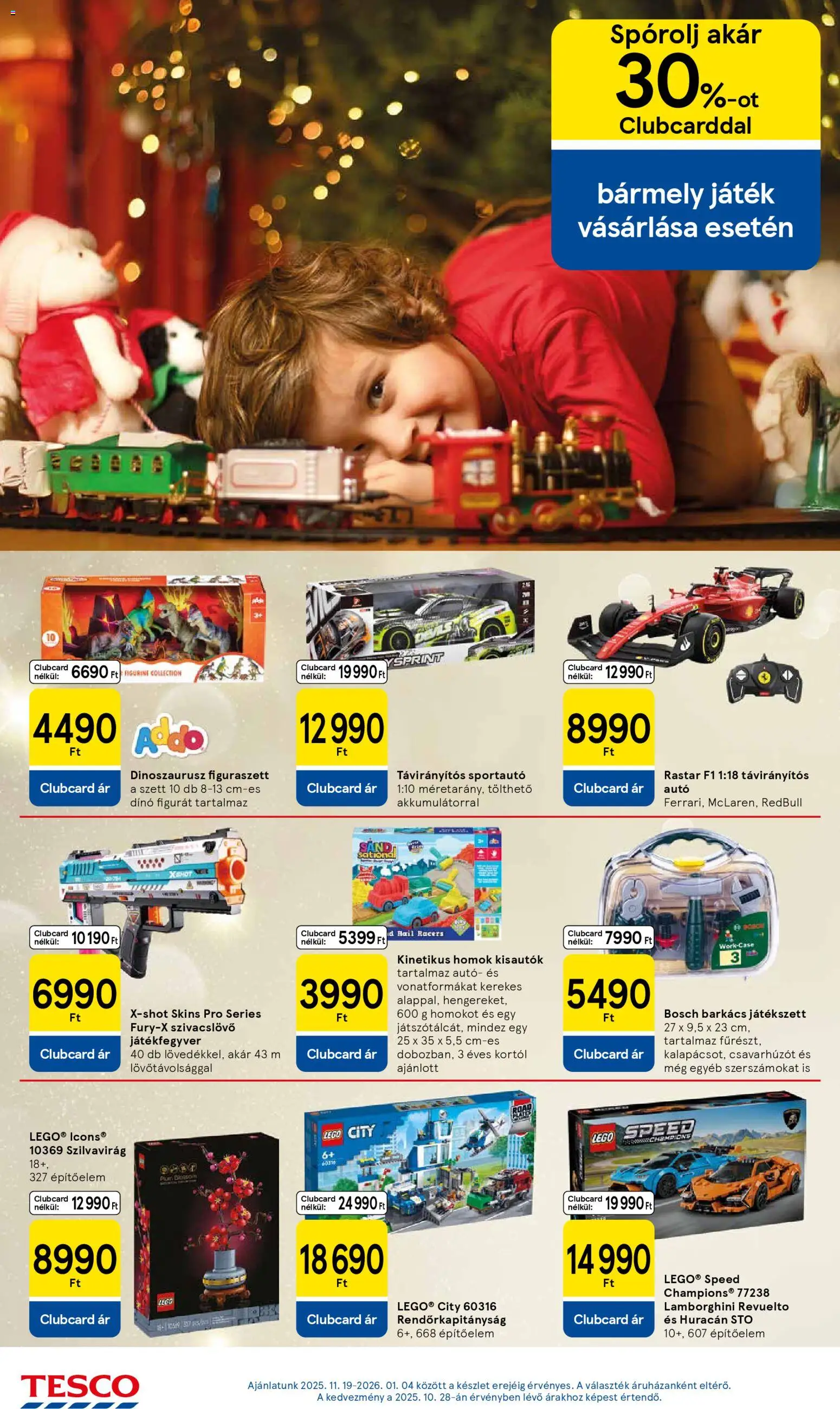 Tesco akciós ujság - amely érvényes a következő dátumtól: 04.12.2025 | Oldal: 38 | Termékek: Játék