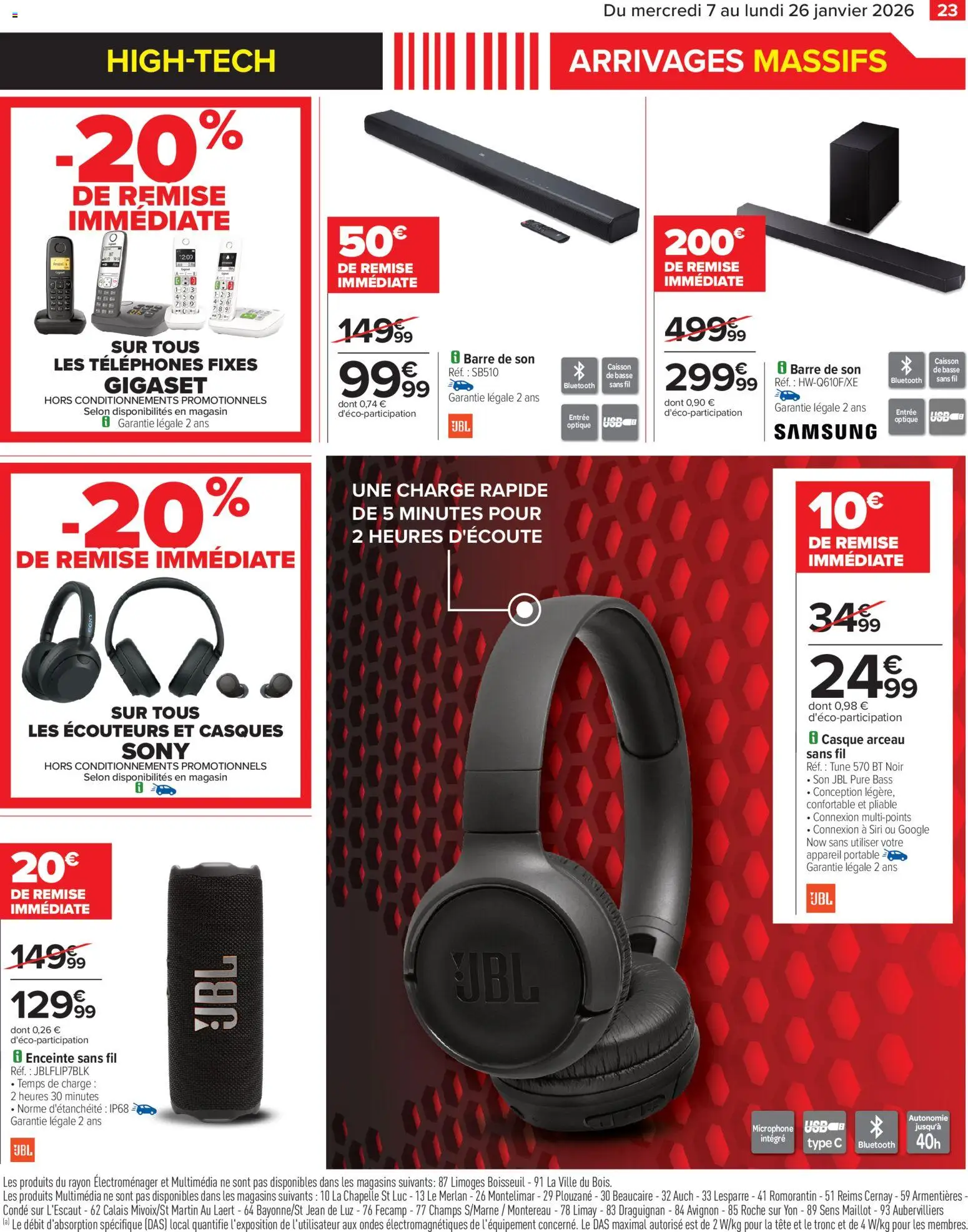 {H1} | Page: 25 | Produits: Écouteurs, Microphone, Portable, Barre de son