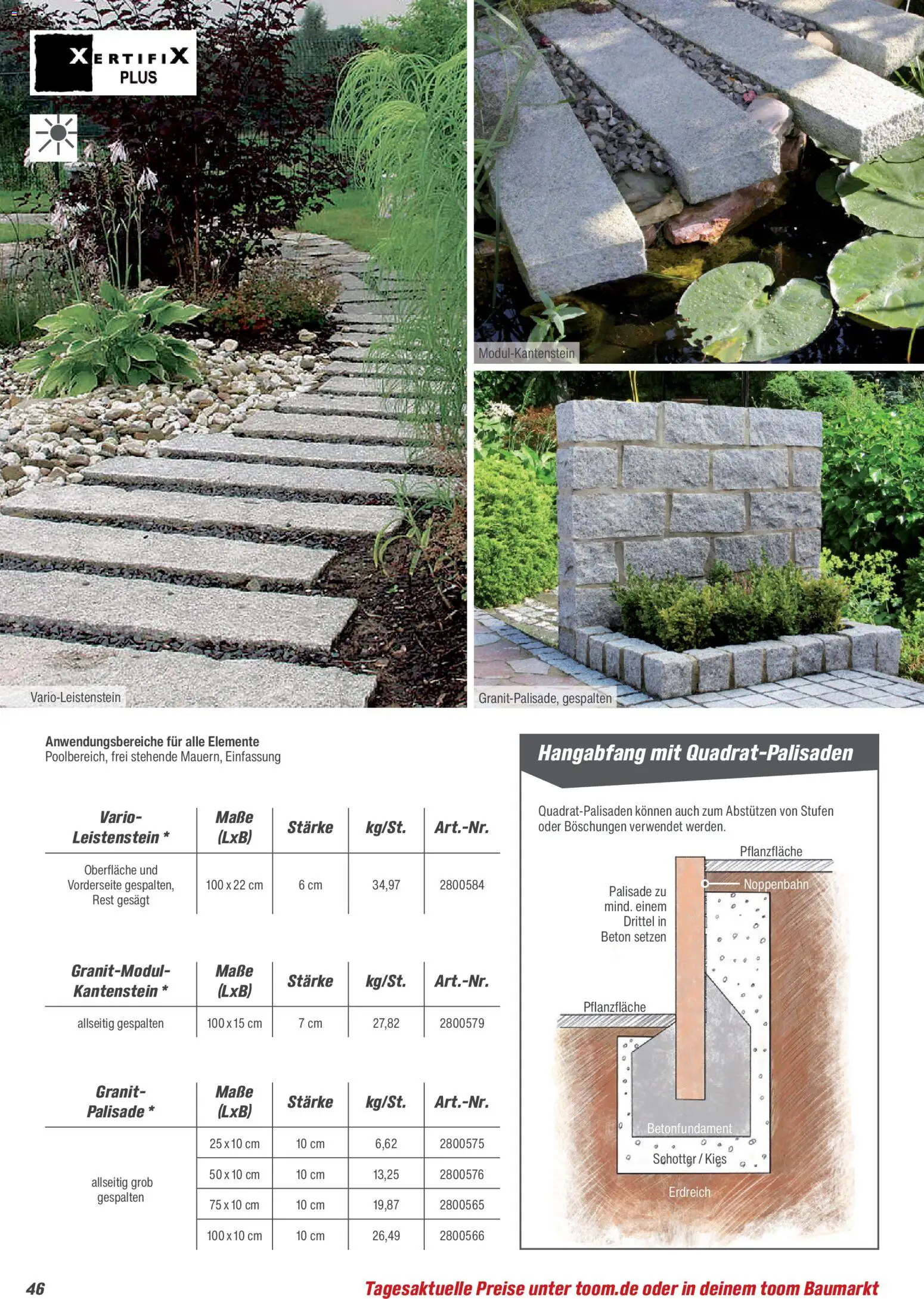Toom Baumarkt Gartenbaustoffe 2026 – gültig ab 20.02.2026 | Seite: 46