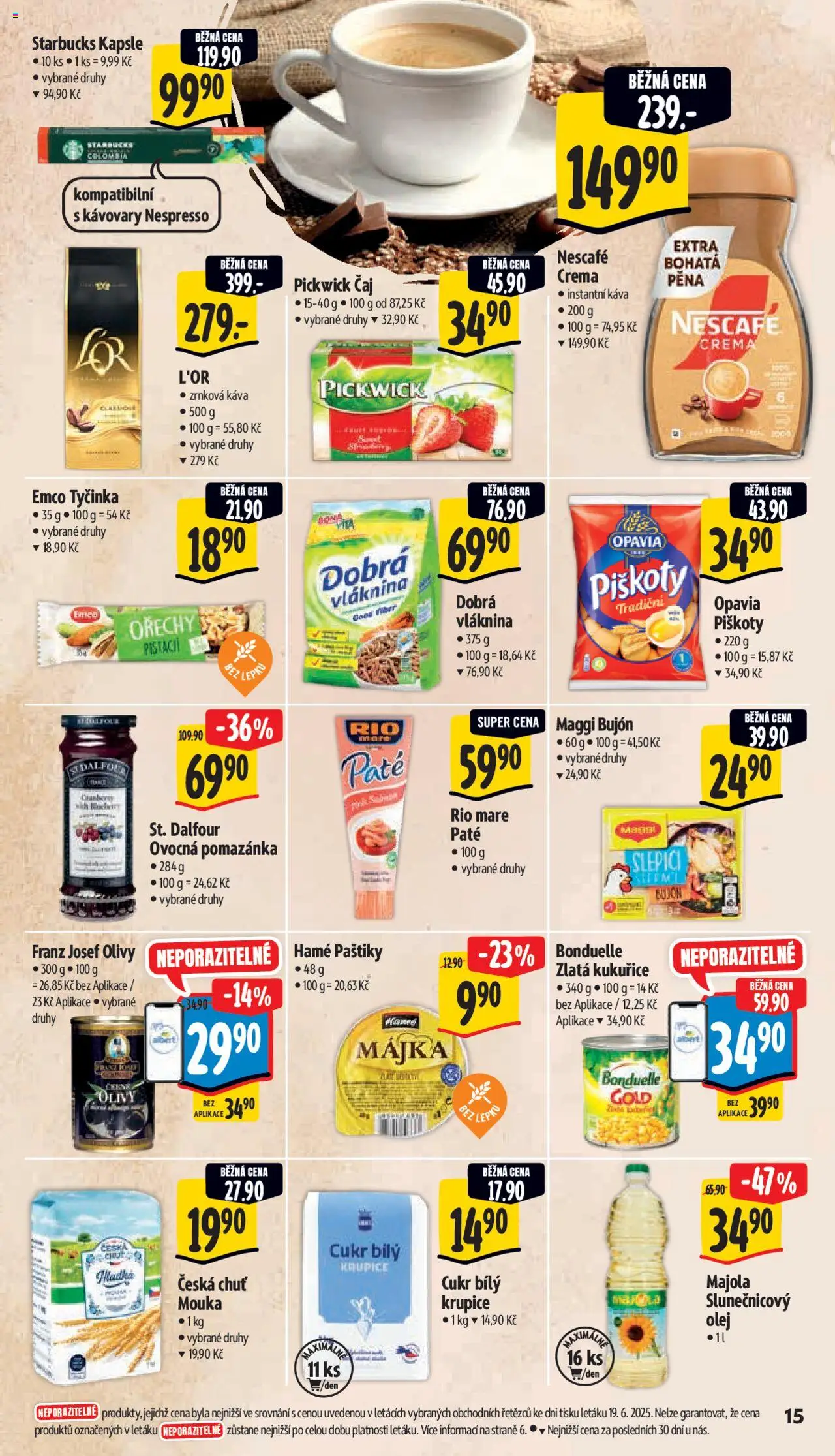 Albert leták - Supermarket od 25.06.2025 | Strana: 24 | Produkty: Bujón, Nescafé, Slunečnicový olej, Starbucks kapsle