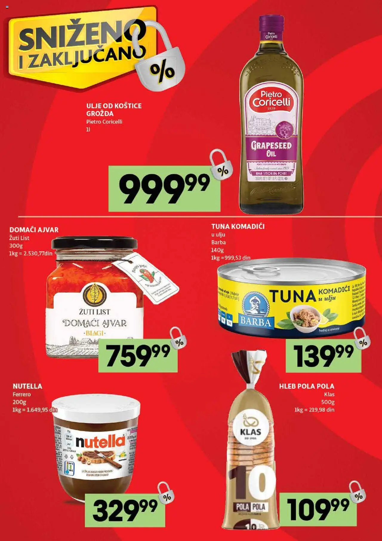 Idea katalog - važi od 07.08.2025 | Strana: 44 | Proizvode: Ajvar, Ulje, Hleb, Nutella