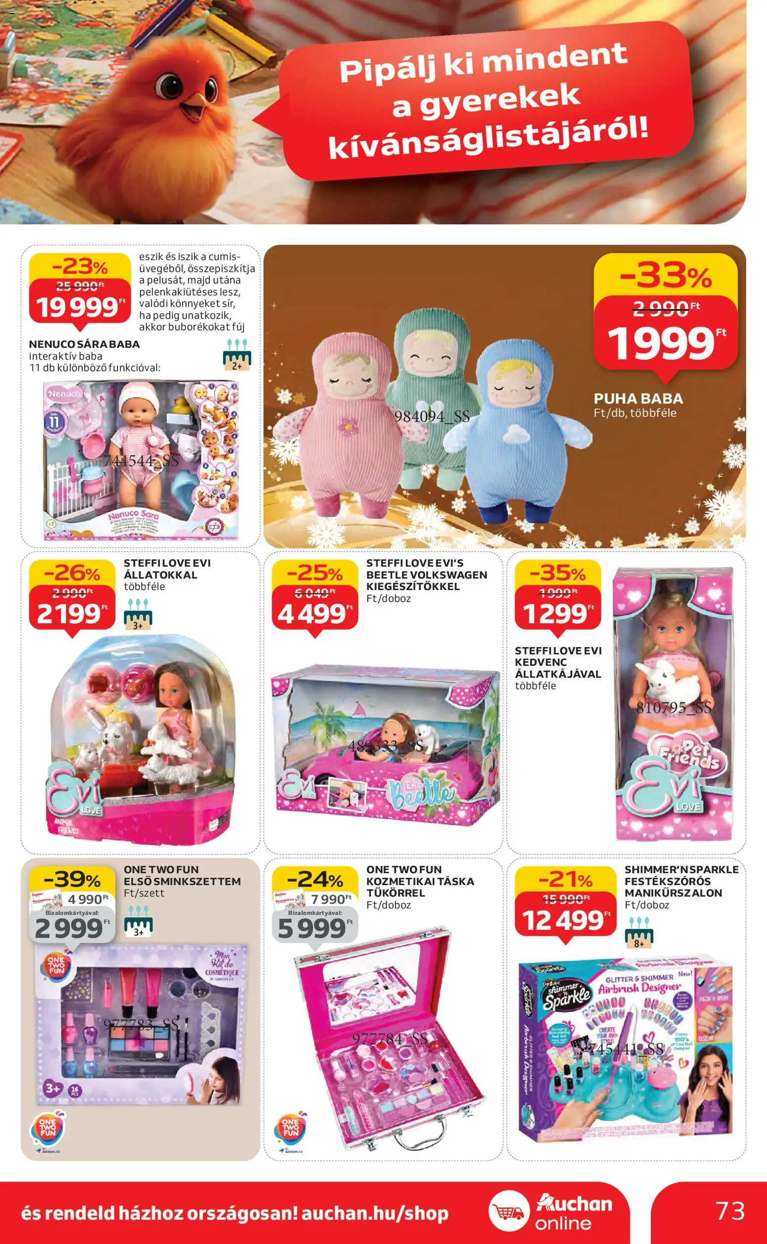 Auchan akciós ujság - amely érvényes a következő dátumtól: 27.11.2025 | Oldal: 73 | Termékek: Táska, Kozmetikai táska