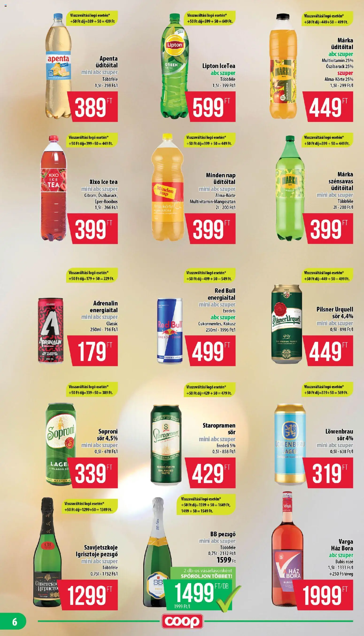 COOP akciós ujság - amely érvényes a következő dátumtól: 18.12.2025 | Oldal: 6 | Termékek: Körte, Ice tea, Pezsgő, Tea