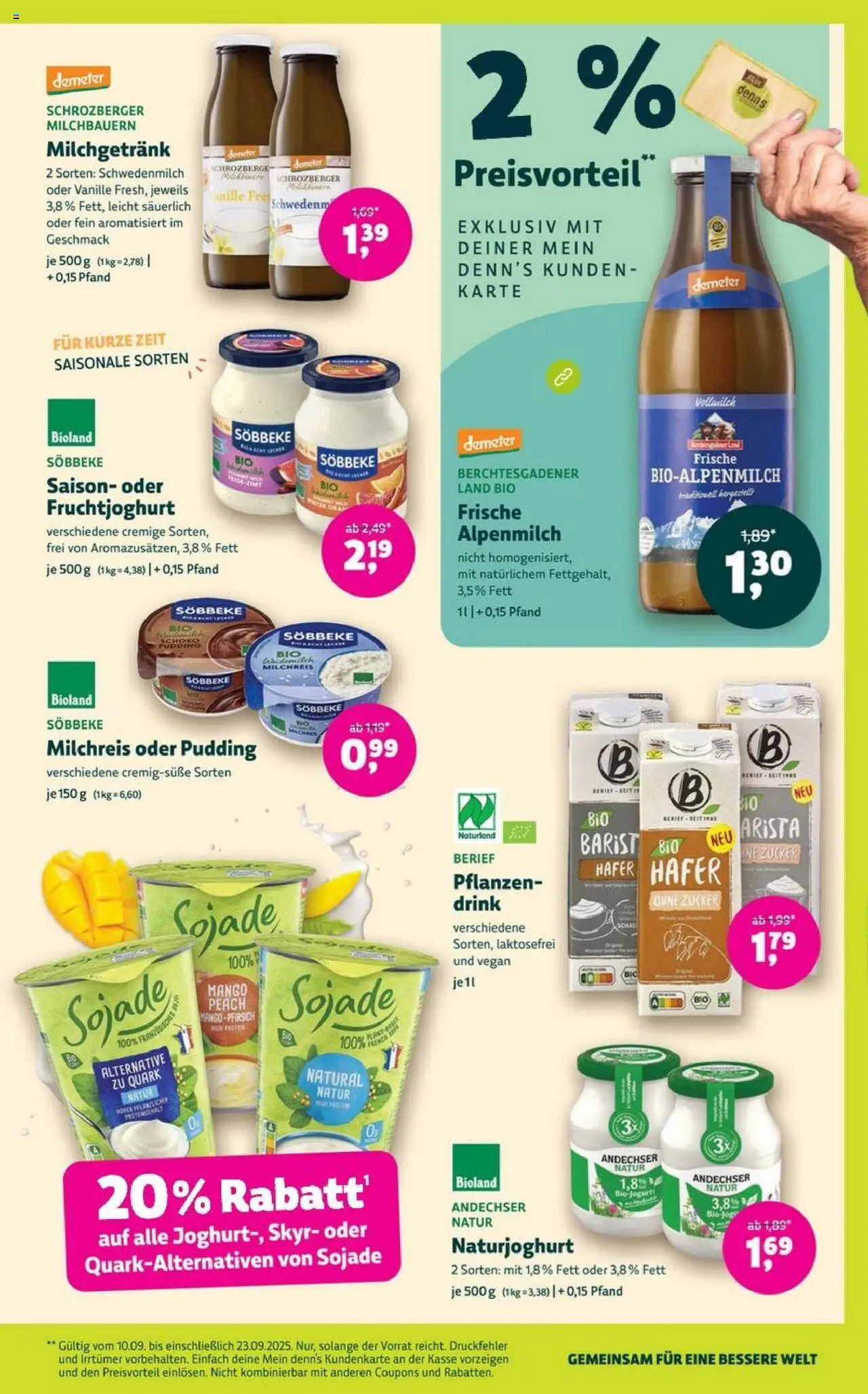 Denns BioMarkt Angebote – gültig ab 10.09.2025 | Seite: 3 | Produkte: Quark, Fruchtjoghurt, Skyr, Pfirsich