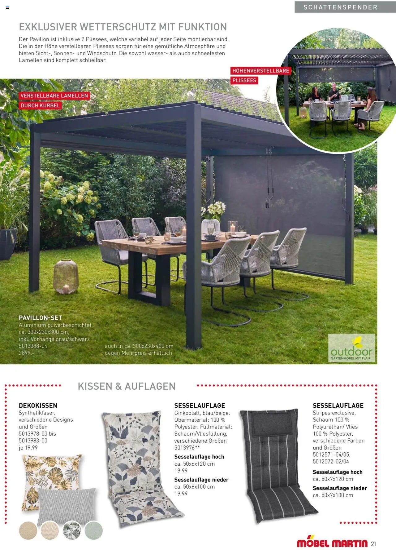 Möbel Martin Wohnfühl-Garten - gültig ab dem 04.03.2025 | Seite: 21 | Produkte: Kissen, Gartenmöbel, Wasser
