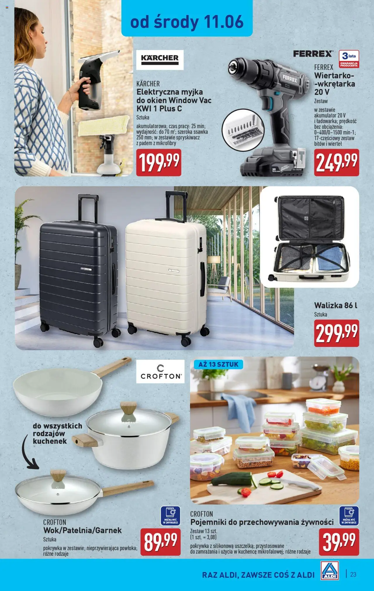 Aldi Gazetka od 09.06.2025 | Strona: 23 | Produkty: Walizka