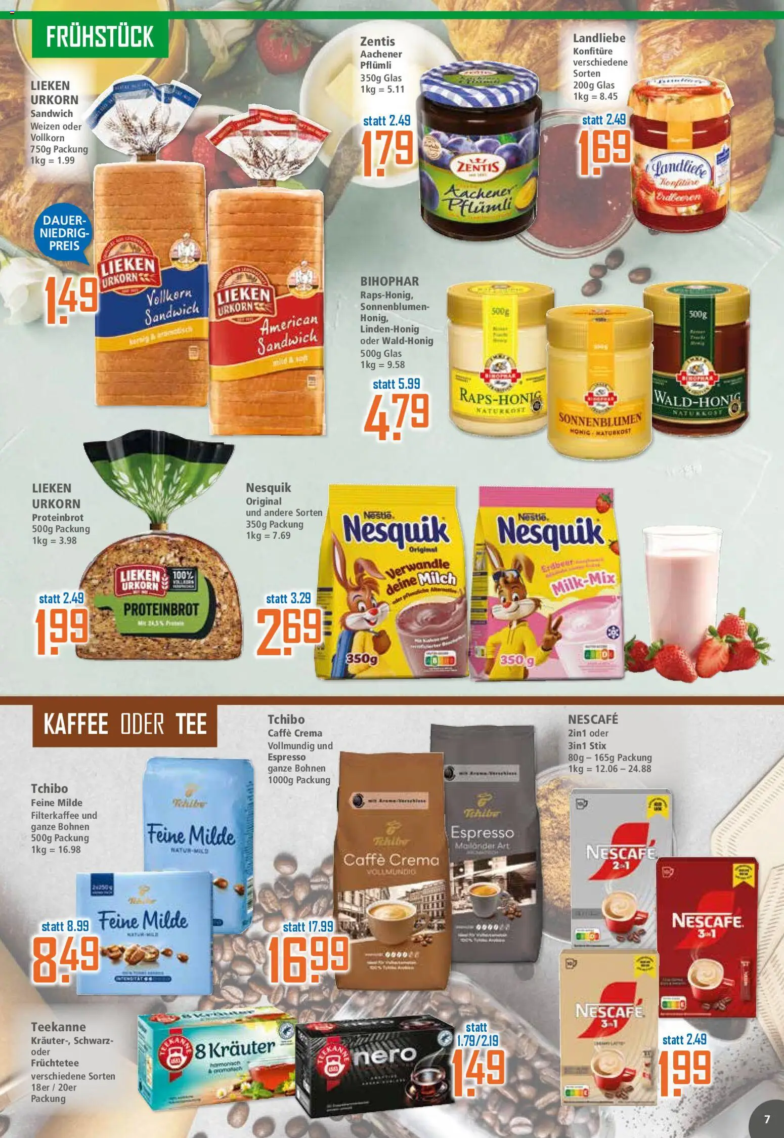 Klaas & Kock Prospekt 	 – gültig ab 02.03.2026 | Seite: 7 | Produkte: Nescafe, Nesquik, Milch, Tee