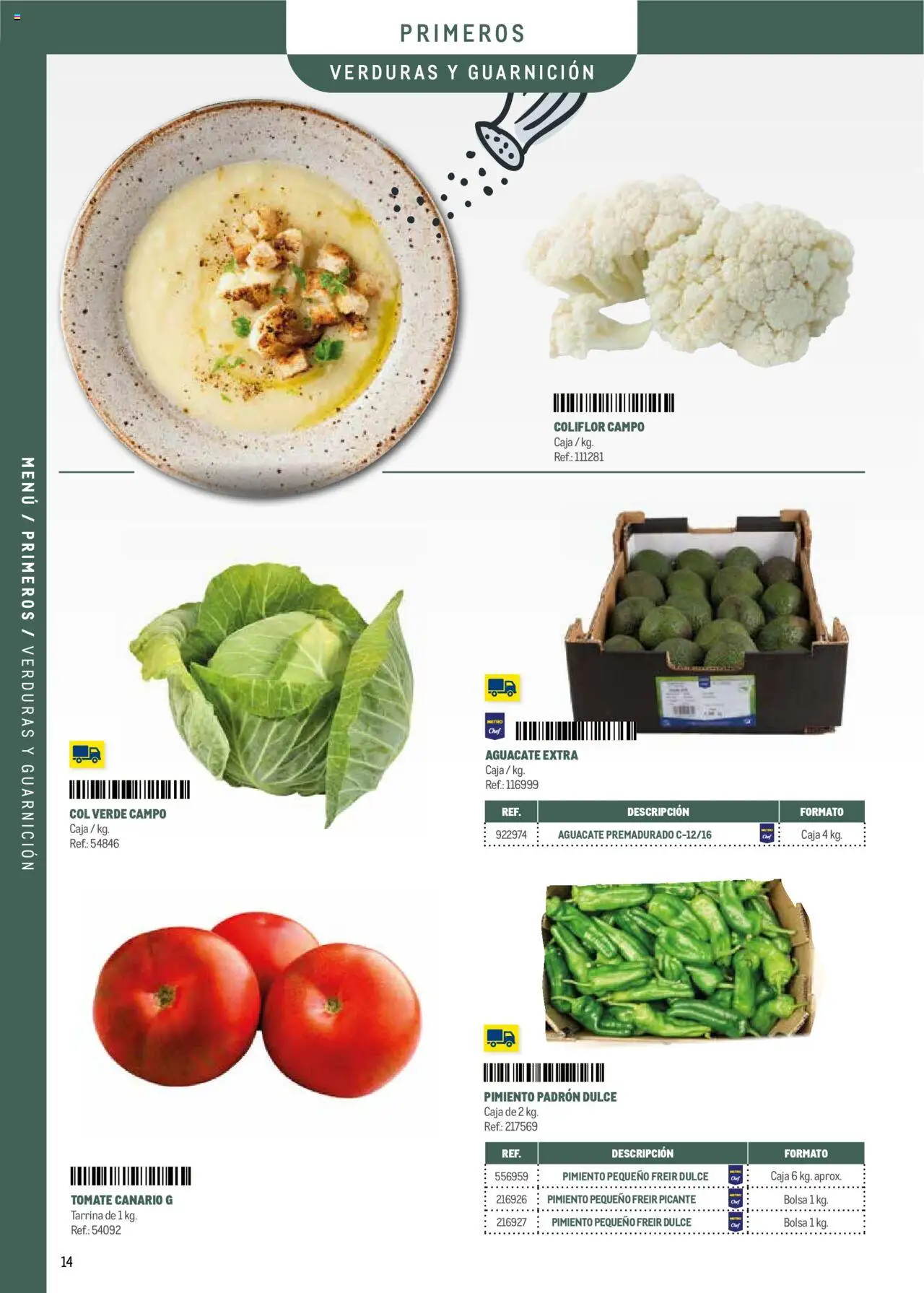 Makro -  Menú y Barra Canarias │ válido desde el 08.09.2025 | Página: 14 | Productos: Σφουγγαρίστρα, Κάδος απορρυμάτων, Bolsa, Caja