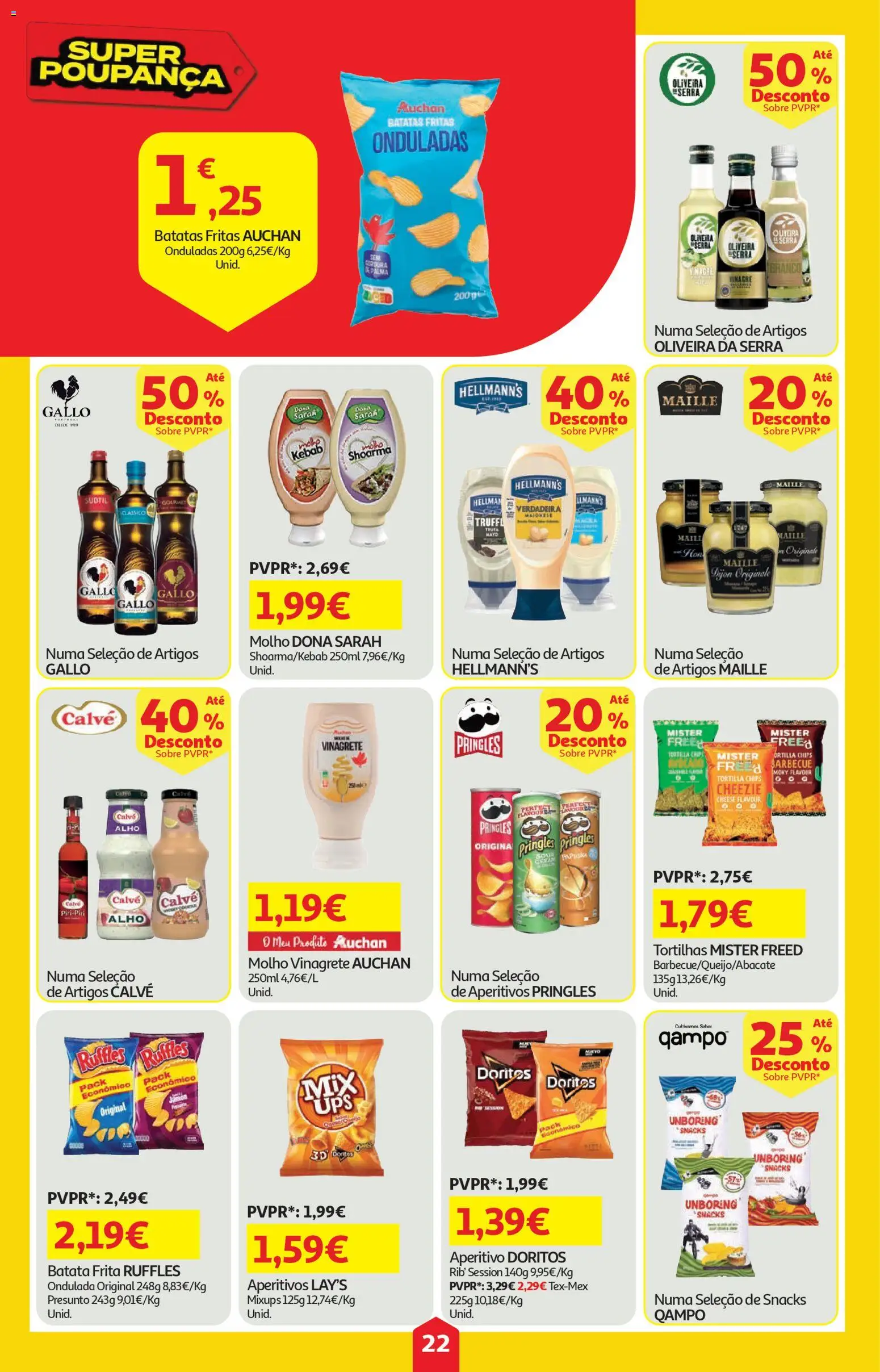 Auchan folheto │ válido de 23.04.2026 | Página: 22 | Produtos: Batata, Presunto, Maionese, Batatas fritas