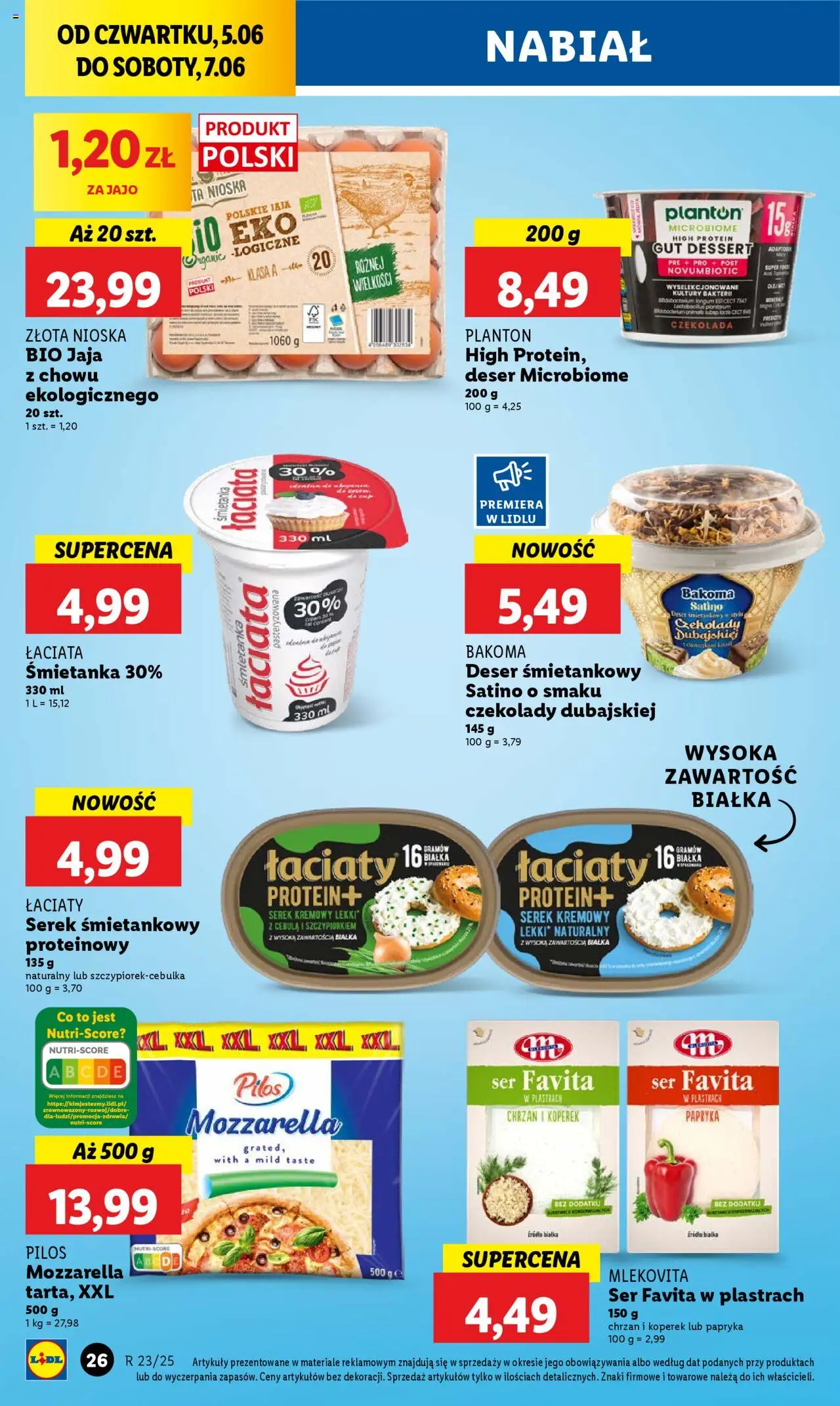 Lidl Gazetka od 05.06.2025 | Strona: 32 | Produkty: Cream cheese, Ser favita, Serek, Ser