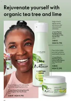Offer preview "Oriflame Catalogue " | Page: 60 | Products: Tea, Toner, Lime, Oil