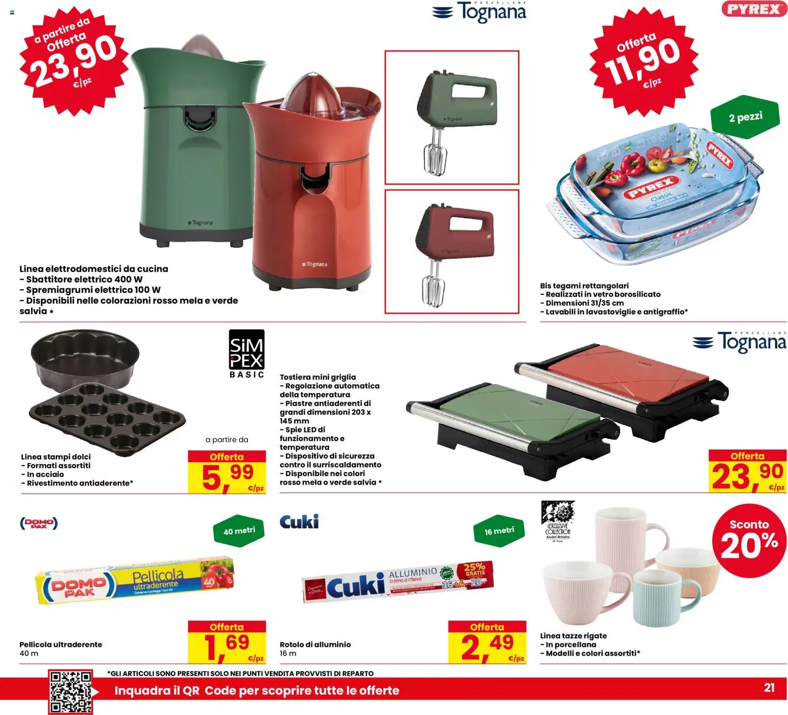 Volantino Eurospar del 30.10.2025 | Pagina: 21 | Prodotti: Sbattitore, Lavastoviglie, Pellicola, Spremiagrumi