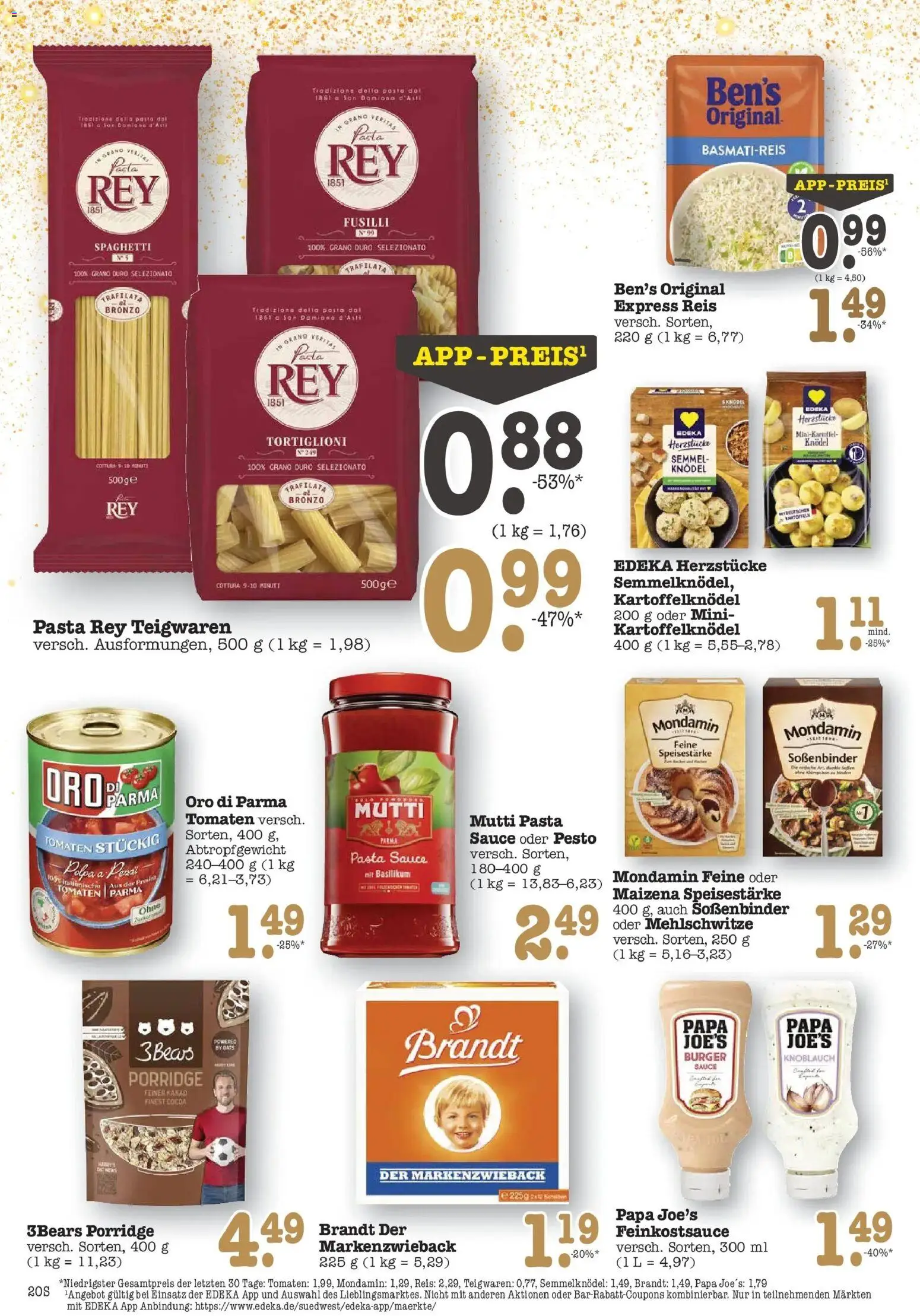 Edeka prospekt Bühlertal	 – gültig ab 08.12.2025 | Seite: 20 | Produkte: Burger, Knoblauch, Pasta, Reis