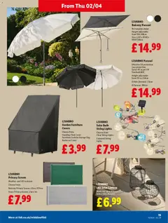 Preview of Lidl - Lidl Weekly valid from 02.04.2026 | Page: 25 | Products: Chair, Garden furniture, Lights, Bag