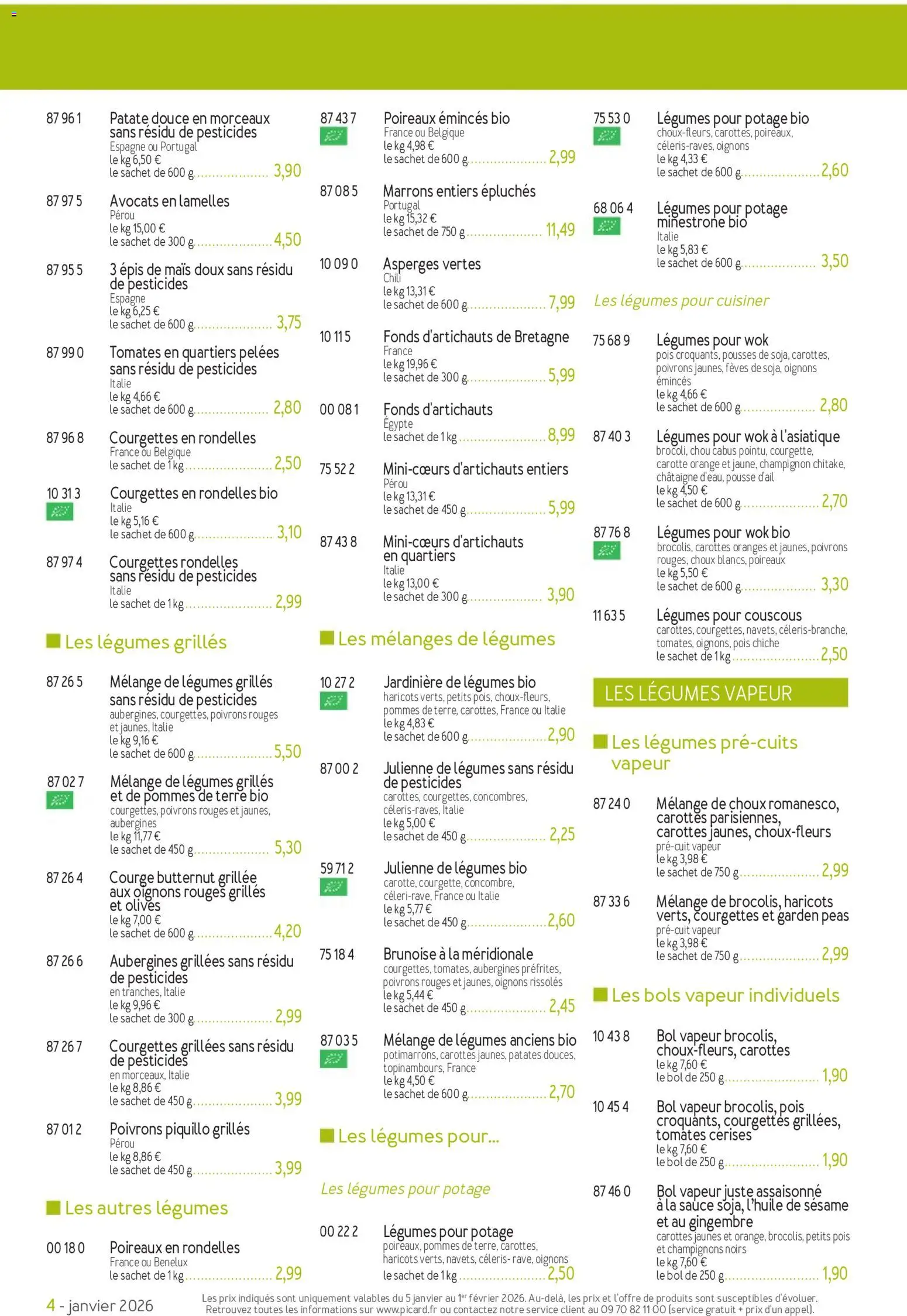 {H1} | Page: 4 | Produits: Orange, Patate douce, Couscous, Carotte