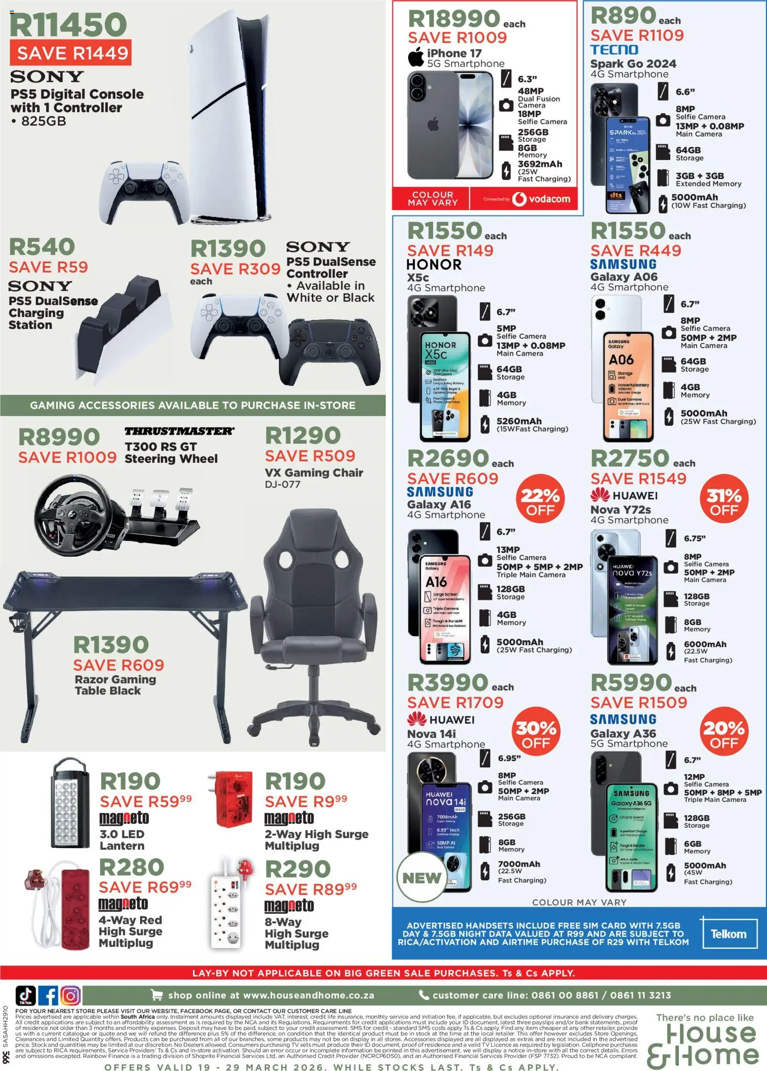 New House and Home catalogue – valid from 19.03.2026 | Page: 12 | Products: Smartphone, Camera, Lantern, Chair