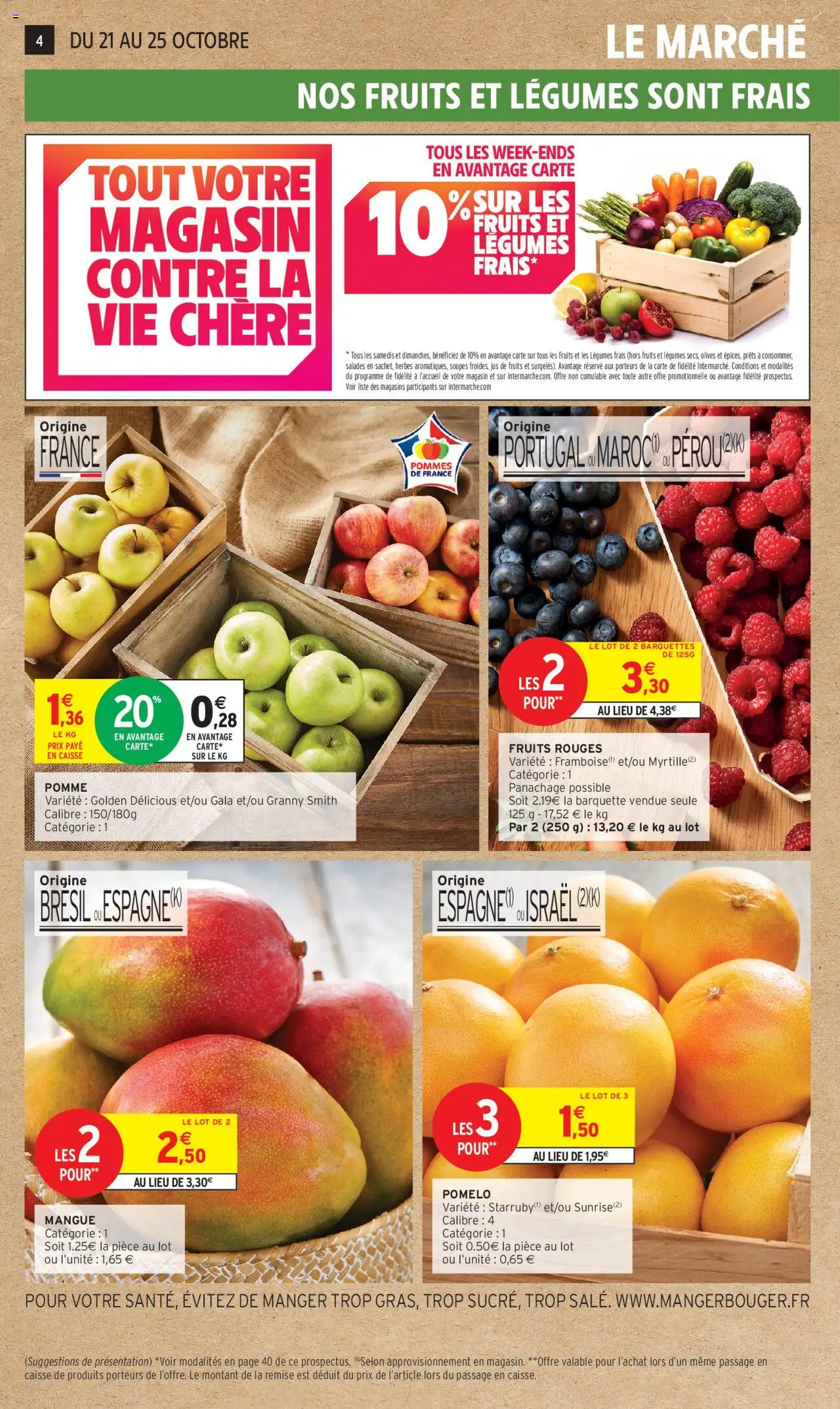 {H1} | Page: 4 | Produits: Olives, Mangue, Pomme, Pommes