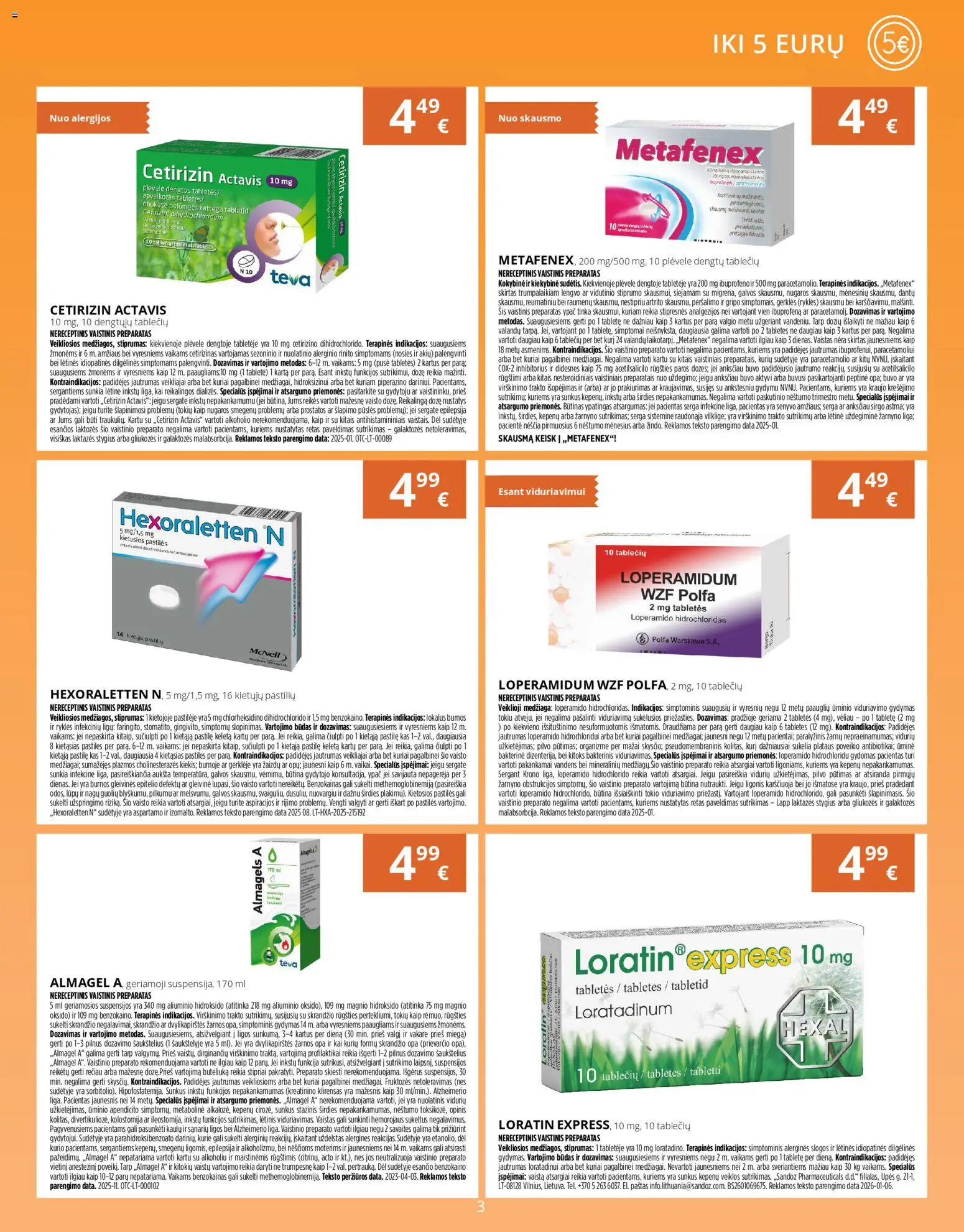 Norfa vaistinė akcijos nuo 01.04.2026 | Puslapis: 3