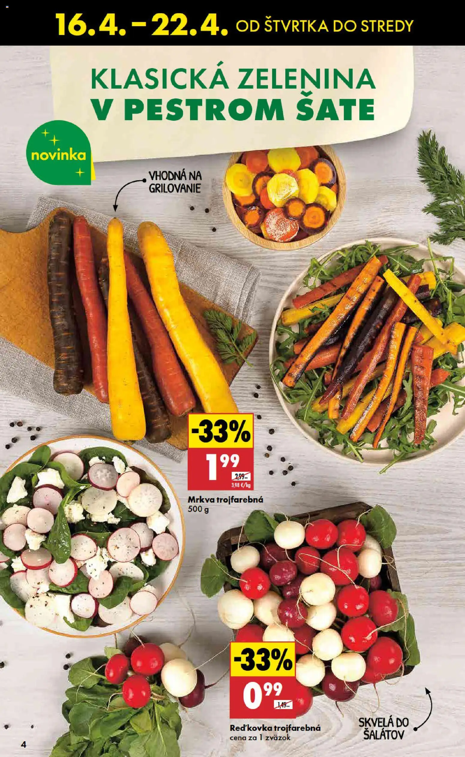 Nové Biedronka akcie – leták je platný od 16.04.2026 | Strana: 4 | Produkty: Mrkva