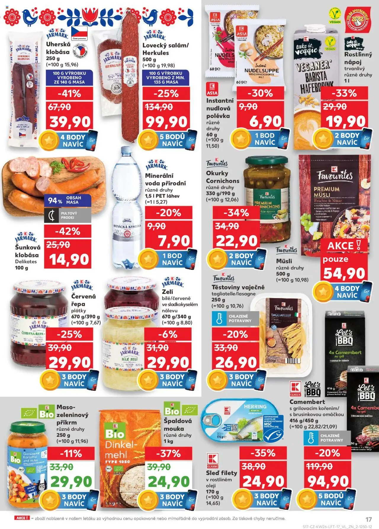 Kaufland leták od 25.06.2025 | Strana: 17 | Produkty: Červená řepa, Maso, Müsli, Minerální voda