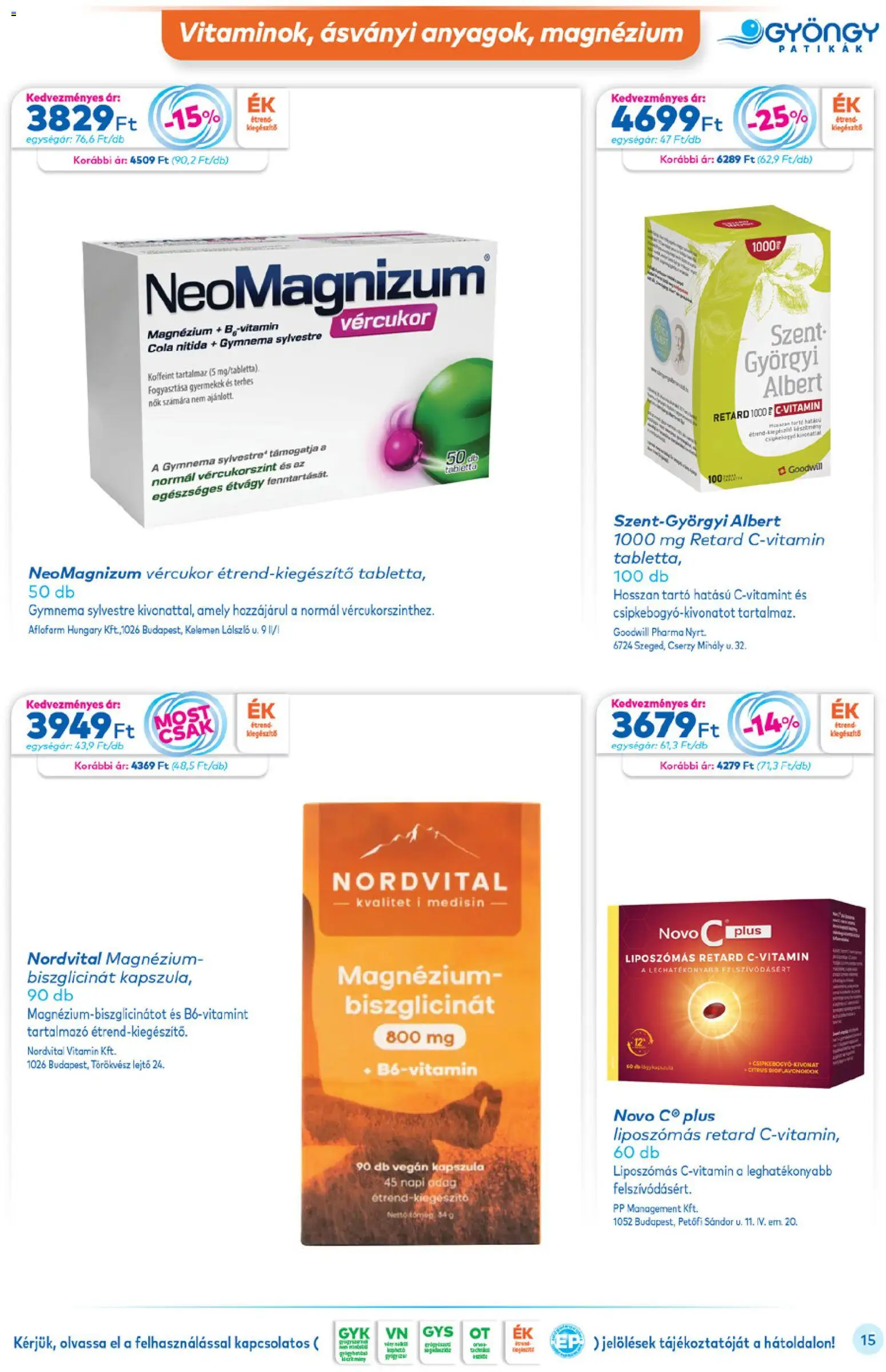 Gyöngy Patikák akciós ujság - amely érvényes a következő dátumtól: 01.11.2025 | Oldal: 15