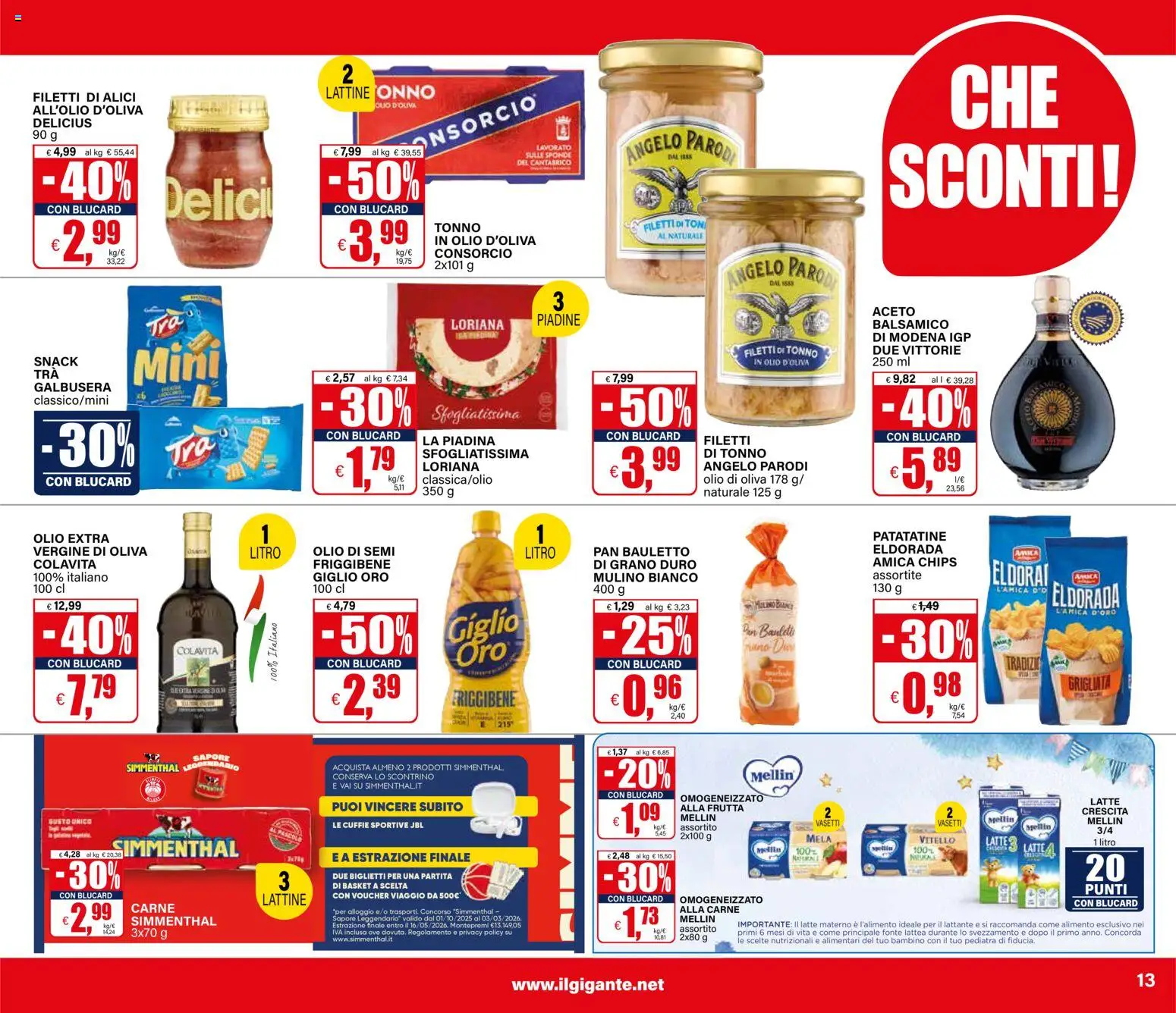 Volantino Il Gigante del 29.01.2026 | Pagina: 13 | Prodotti: Piadina, Tonno, Alici, Olio di Oliva