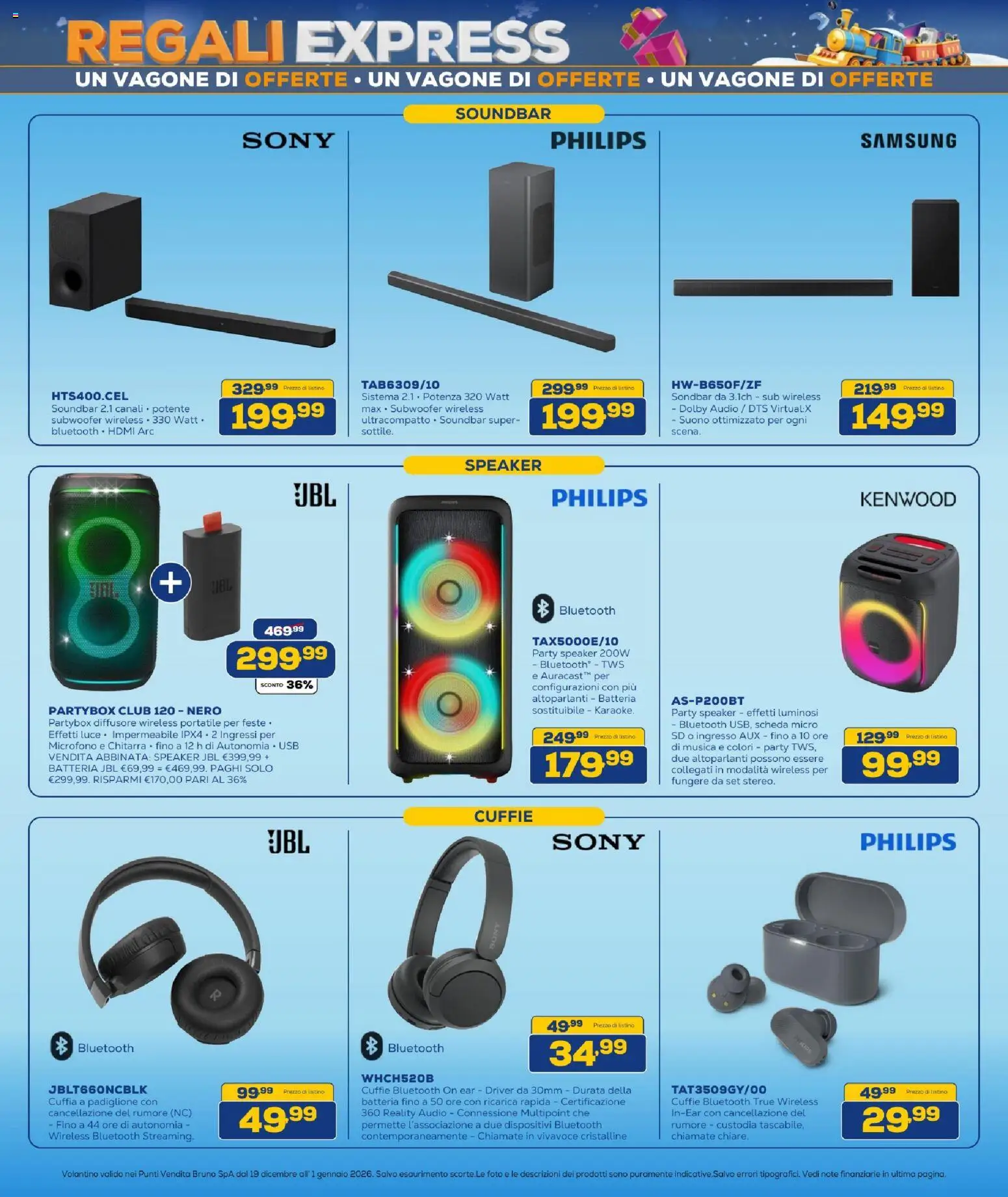 Volantino BRUNO del 19.12.2025 | Pagina: 21 | Prodotti: Microfono, Speaker, Batteria, Samsung