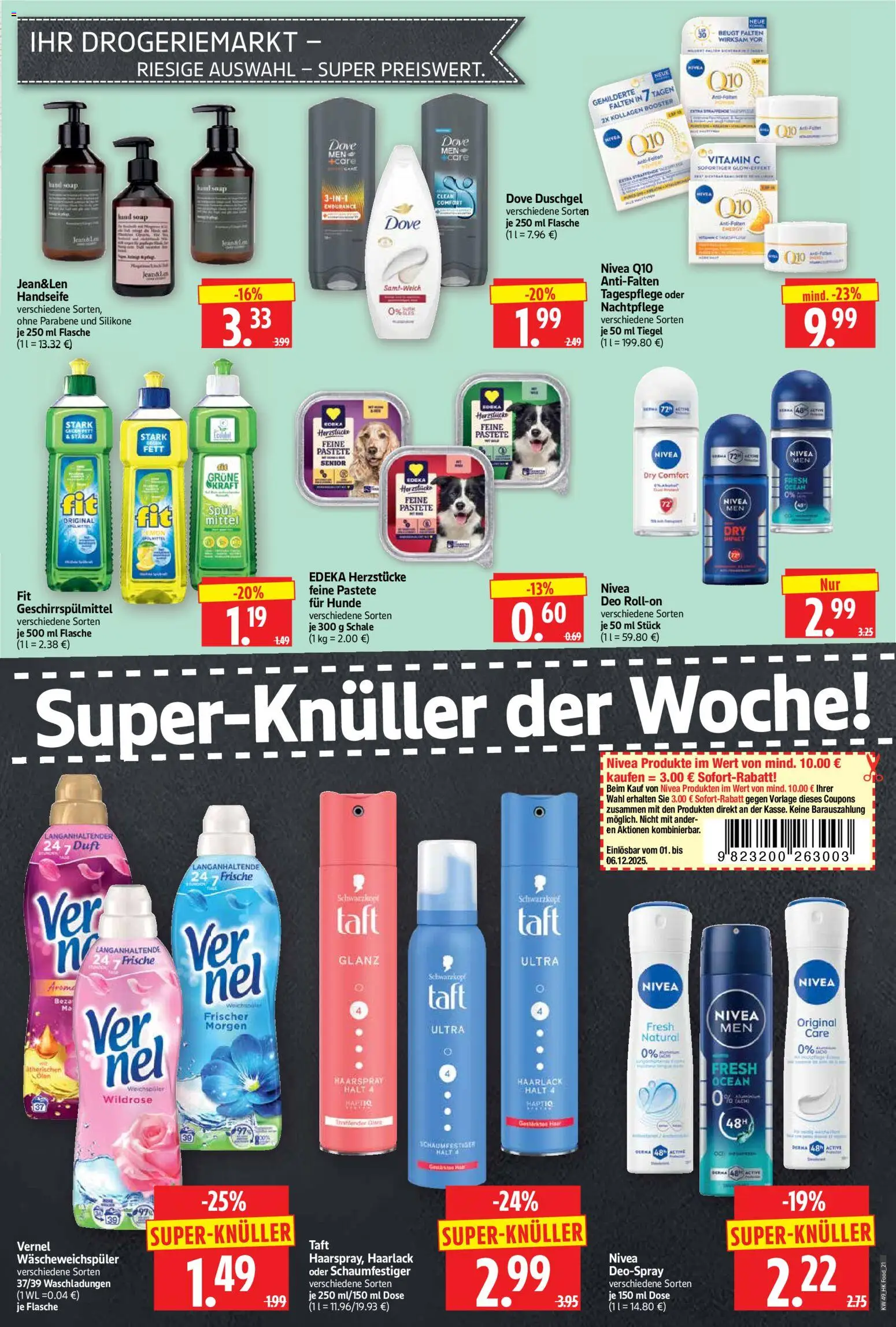HERKULES Prospekt 	 – gültig ab 01.12.2025 | Seite: 21 | Produkte: Haarspray, Weichspüler, Geschirrspülmittel, Deospray