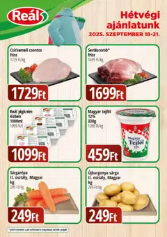 Reál Bevásárló hétvége - Kelet Magyarország - amely érvényes a következő dátumtól: 18.09.2025