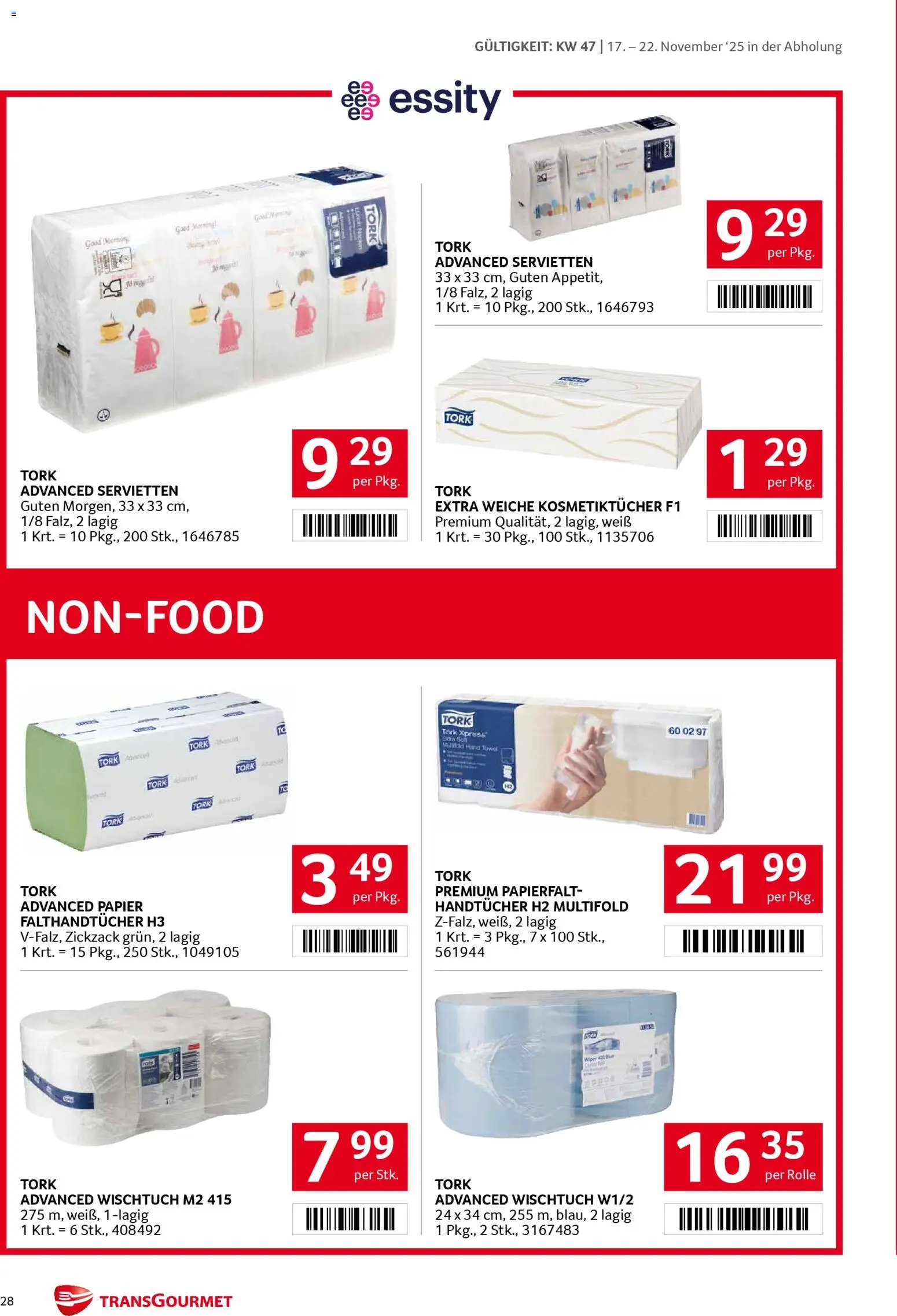 Transgourmet Flugblatt gültig ab 17.11.2025 | Seite: 28