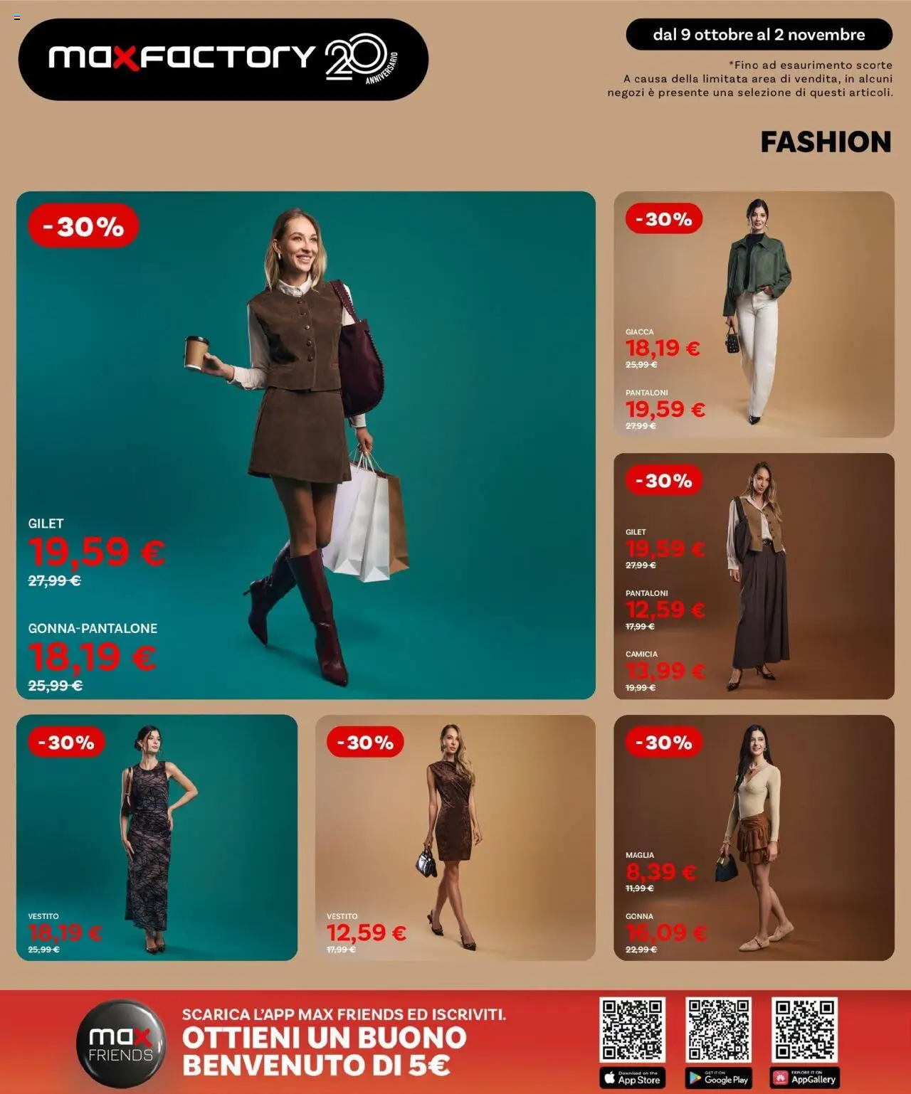 Volantino Max Factory del 09.10.2025 | Pagina: 6 | Prodotti: Camicia, Pantaloni, Vestito, The