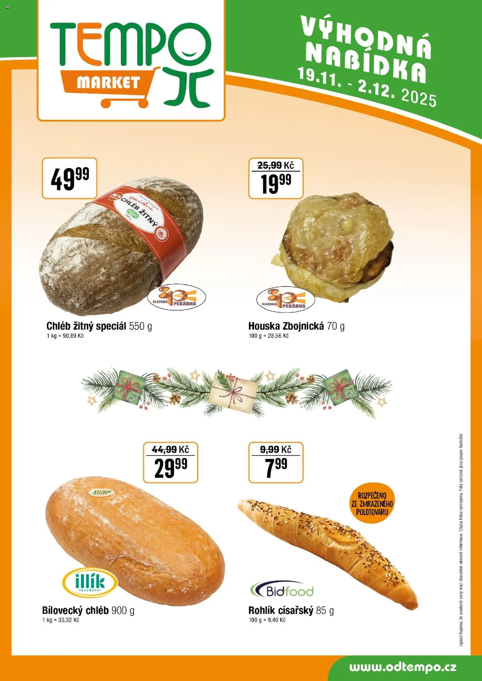 Tempo leták od 19.11.2025 | Strana: 13 | Produkty: Chléb, Rohlík, Pekárna