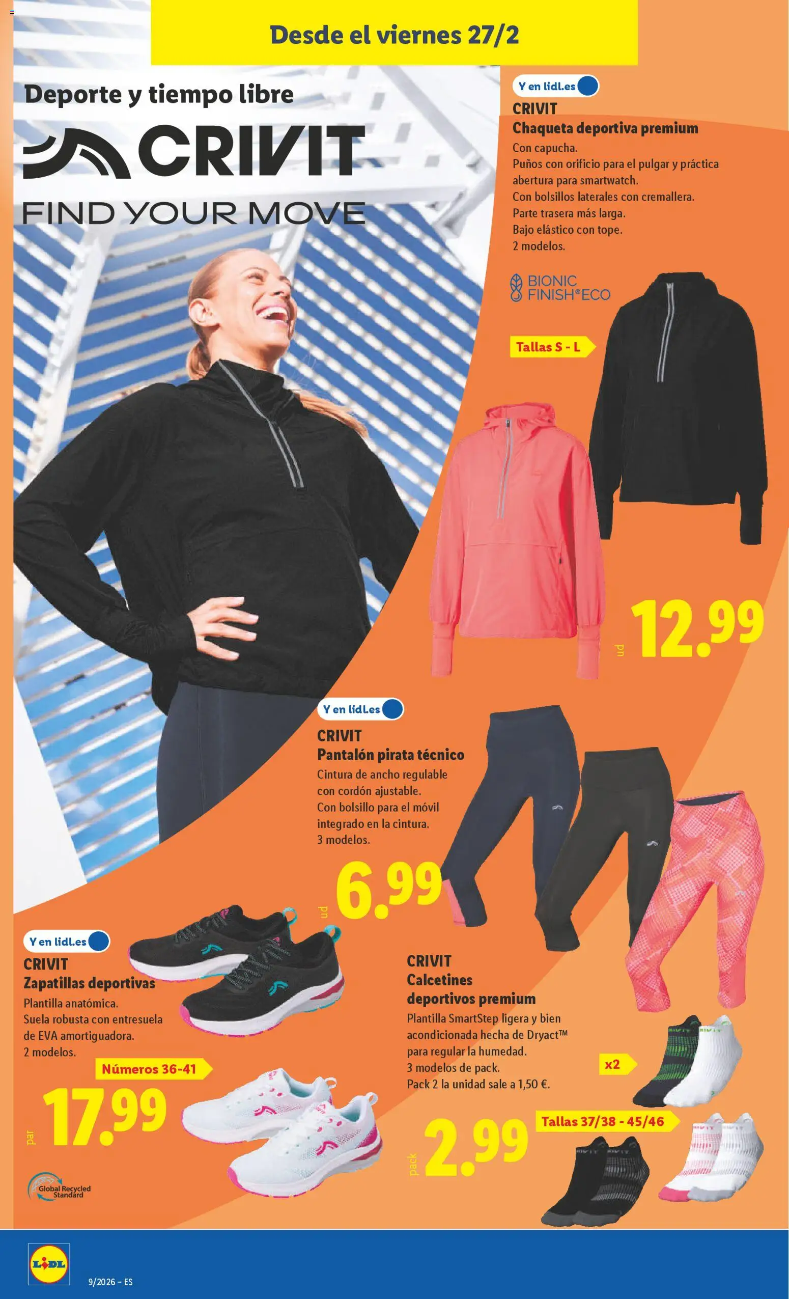 Lidl folleto de bazar │ válido desde el 23.02.2026 | Página: 8 | Productos: Chaqueta, Zapatillas deportivas, Zapatillas