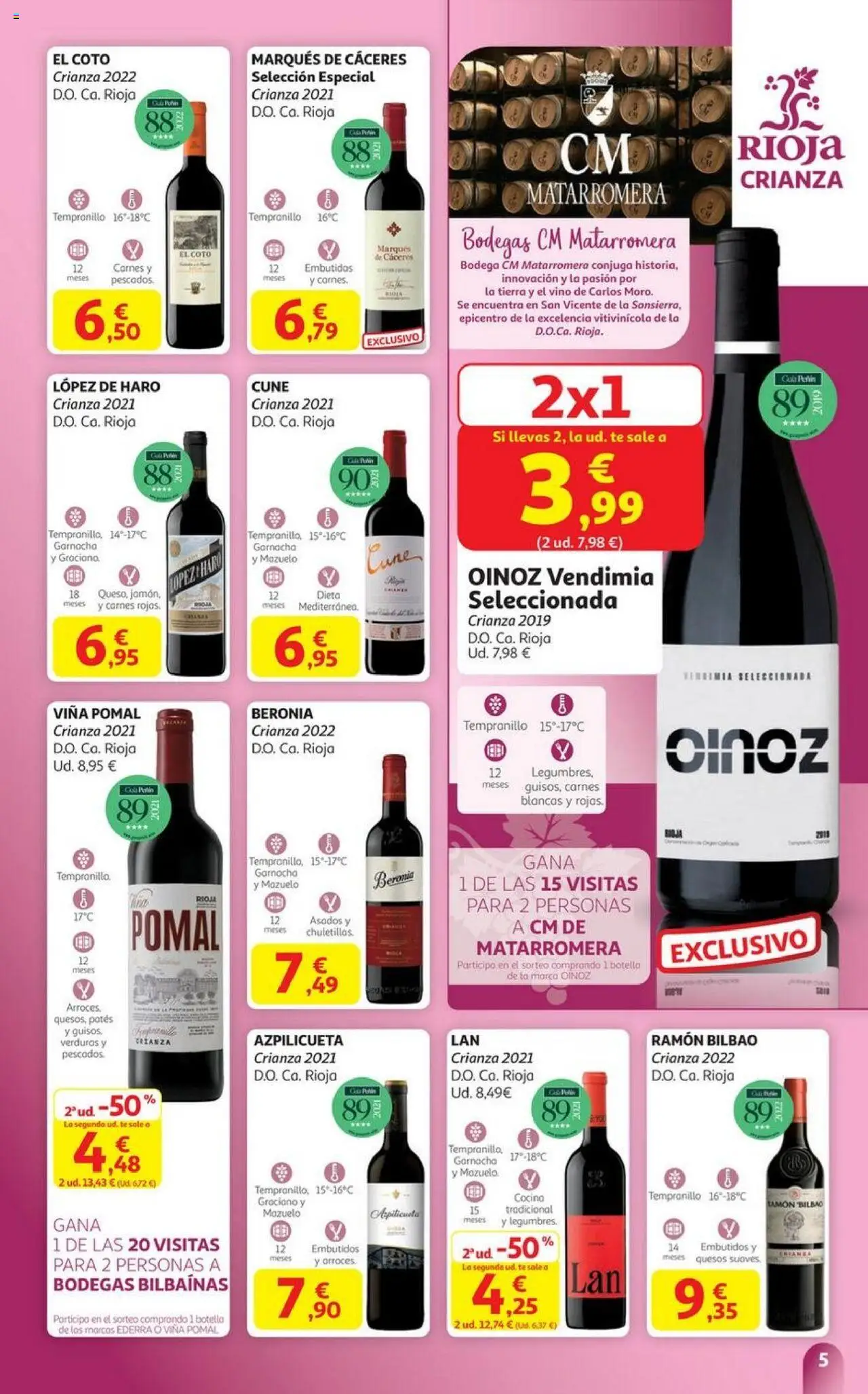 Alcampo - SST Vinos país Vasco │ válido desde el 06.10.2025 | Página: 5 | Productos: Vino, Té, Νυχτικό, Cocina