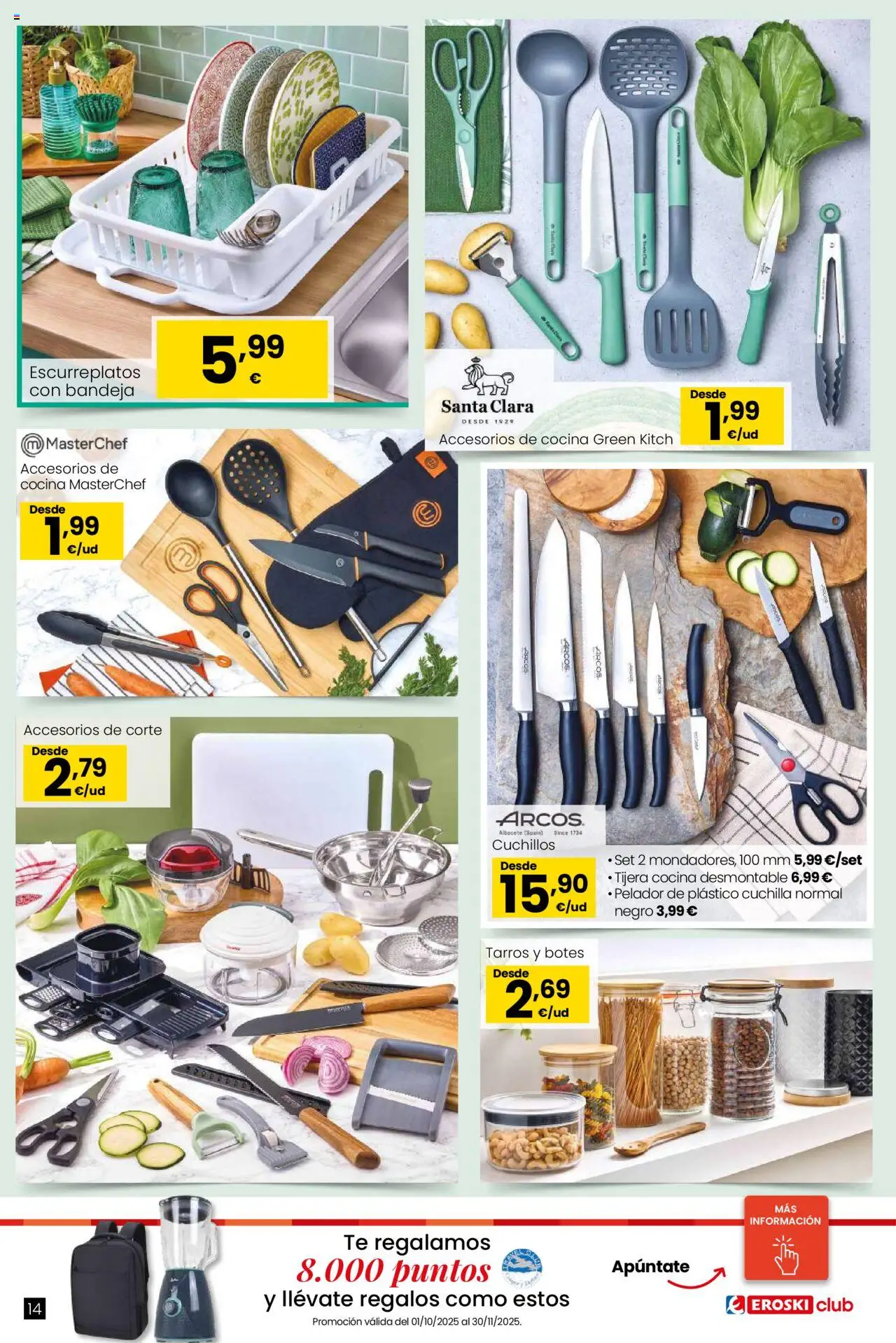 Eroski - Oh! Qué chef │ válido desde el 09.10.2025 | Página: 14 | Productos: Té, Cocina, Bandeja