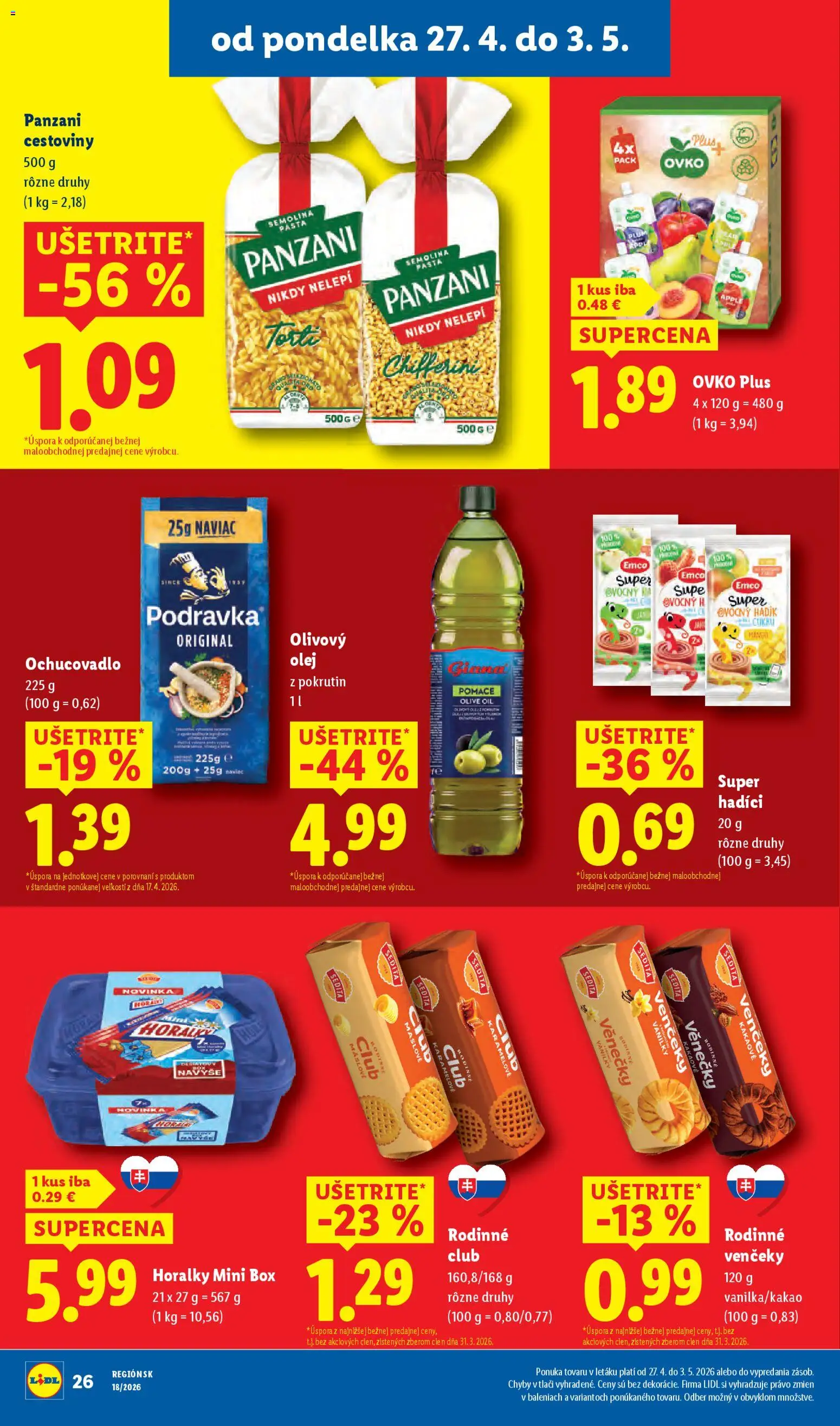 Nové Lidl akcie – leták je platný od 27.04.2026 | Strana: 28 | Produkty: Olej, Olivový olej, Apple, Horálky