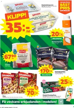Stora Coop reklamblad aktuell från 08.09.2025 | Sida: 3 | Produkter: Potatissallad, Köttbullar, Creme fraiche, Ost