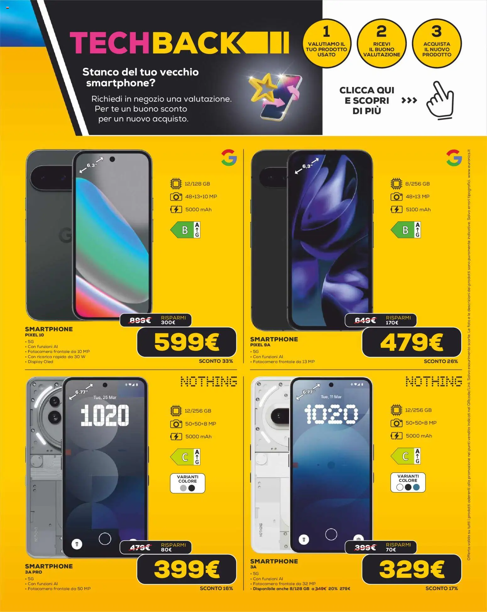 Volantino Euronics del 13.11.2025 | Pagina: 5 | Prodotti: Tè, Smartphone, Fotocamera
