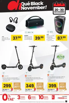 Vista previa Eroski - Black Friday válido desde el 20.11.2025 | Página: 7 | Productos: Horquilla, Patinete, Altavoz, Ελιές
