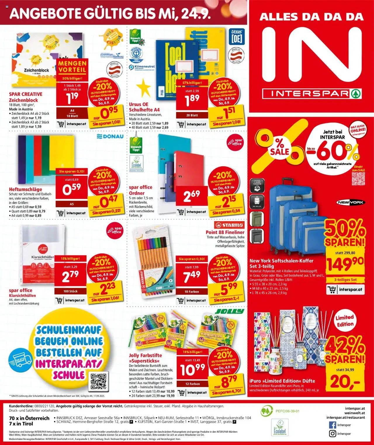 Interspar Flugblatt -Tirol gültig ab 04.09.2025 | Seite: 16 | Produkte: Mantel