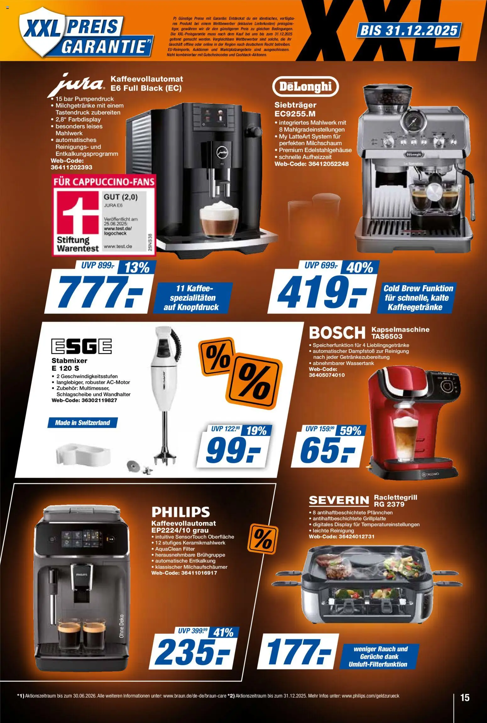 Expert - Black Friday – gültig ab 07.11.2025 | Seite: 15 | Produkte: Philips, Jura, Kaffeevollautomat, Stabmixer