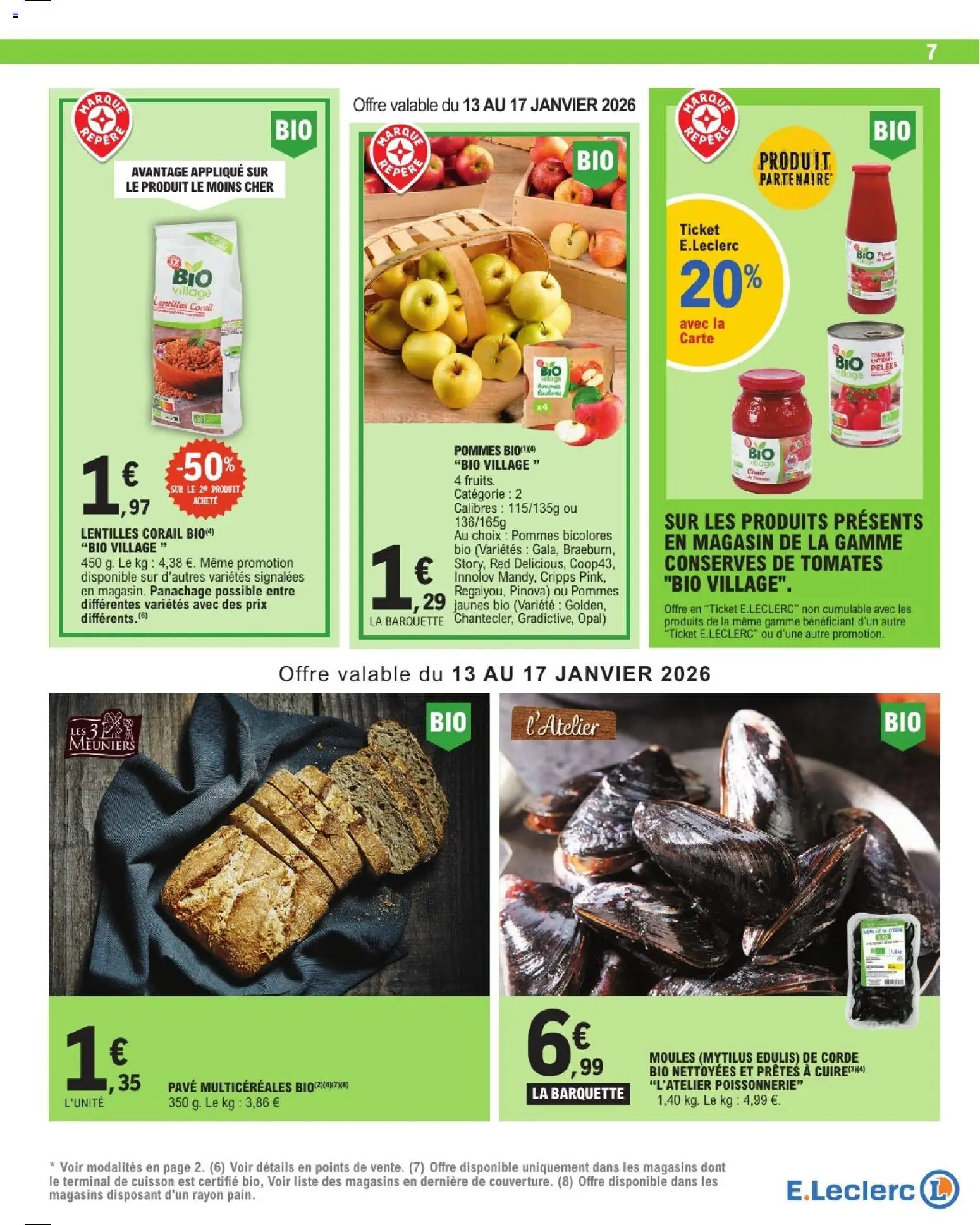 {H1} | Page: 7 | Produits: Poissonnerie, Pommes, Tomates