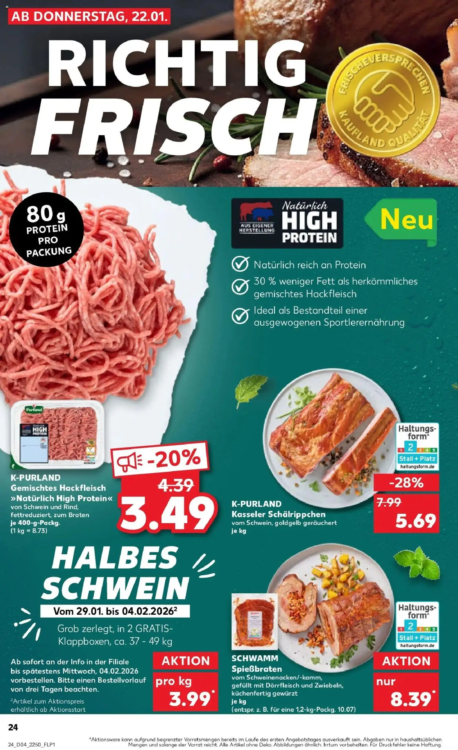 Kaufland prospekt Offenburg	 – gültig ab 25.01.2026 | Seite: 24 | Produkte: Hackfleisch