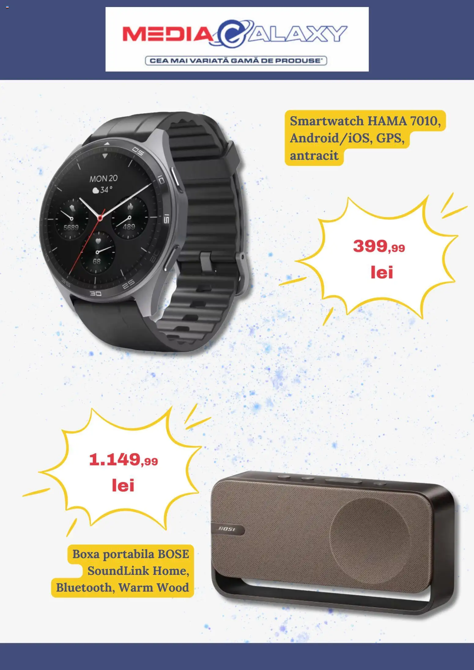 Noul catalog Media Galaxy – valabil de la 01.01.2026 | Pagină: 2 | Produse: Smartwatch, Boxă portabilă