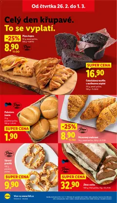 Náhled letáku Pizza kapsa, 90 g, jemné pečivo, 100 g = 9,89 Kč od 26.02.2026 | Strana: 12