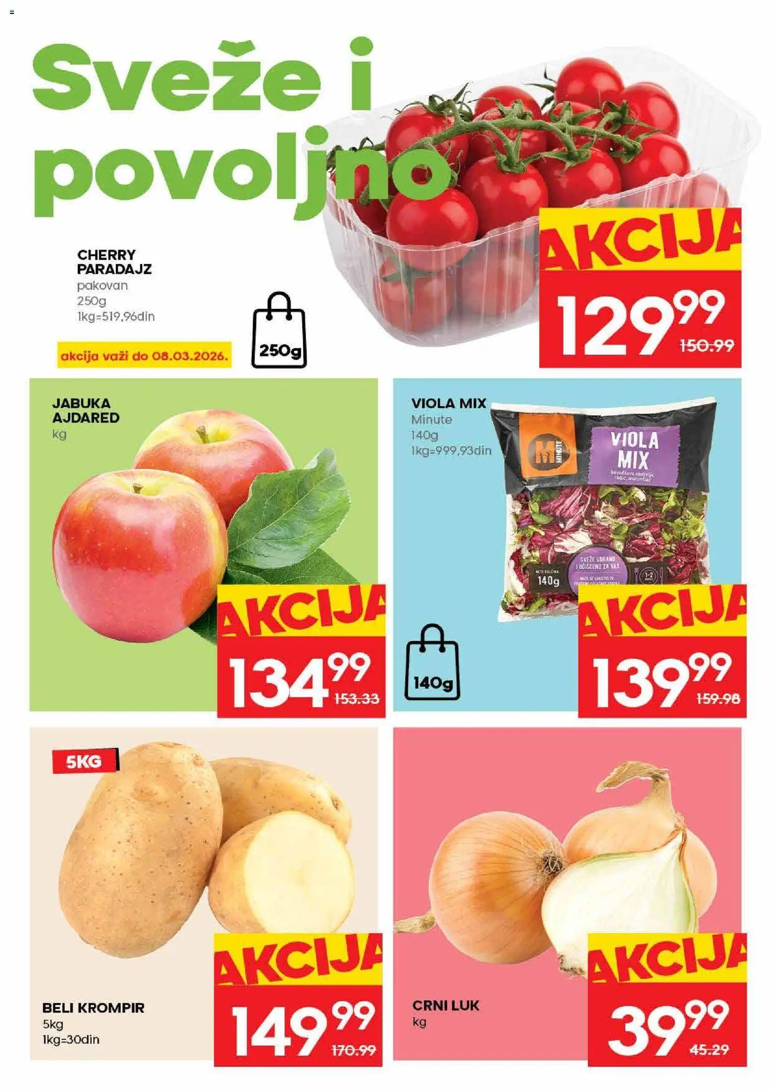 Roda katalog - važi od 05.03.2026 | Strana: 2 | Proizvode: Krompir, Crni luk, Beli krompir, Paradajz