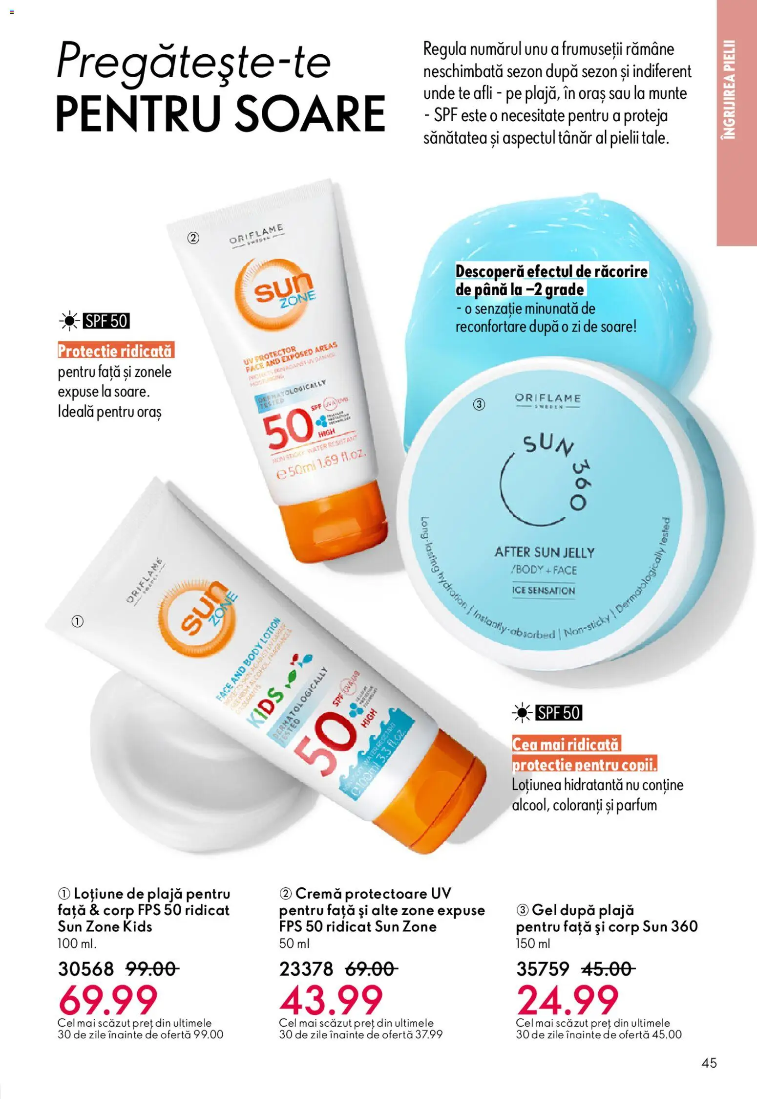Noul catalog Oriflame – valabil de la 25.03.2026 | Pagină: 45 | Produse: Body, Parfum, Cremă, Rom