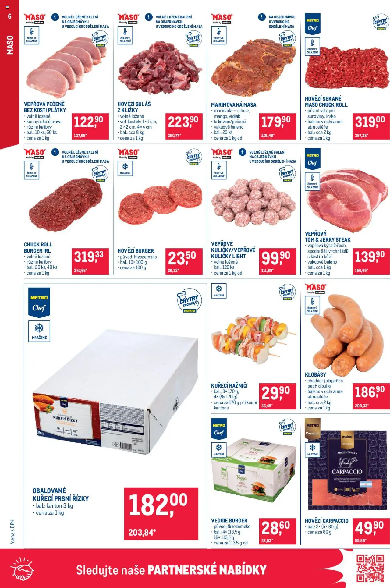 Makro leták - Gastronomie od 04.06.2025 | Strana: 6 | Produkty: Burger, Kuřecí prsní řízky, Hovězí carpaccio, Carpaccio